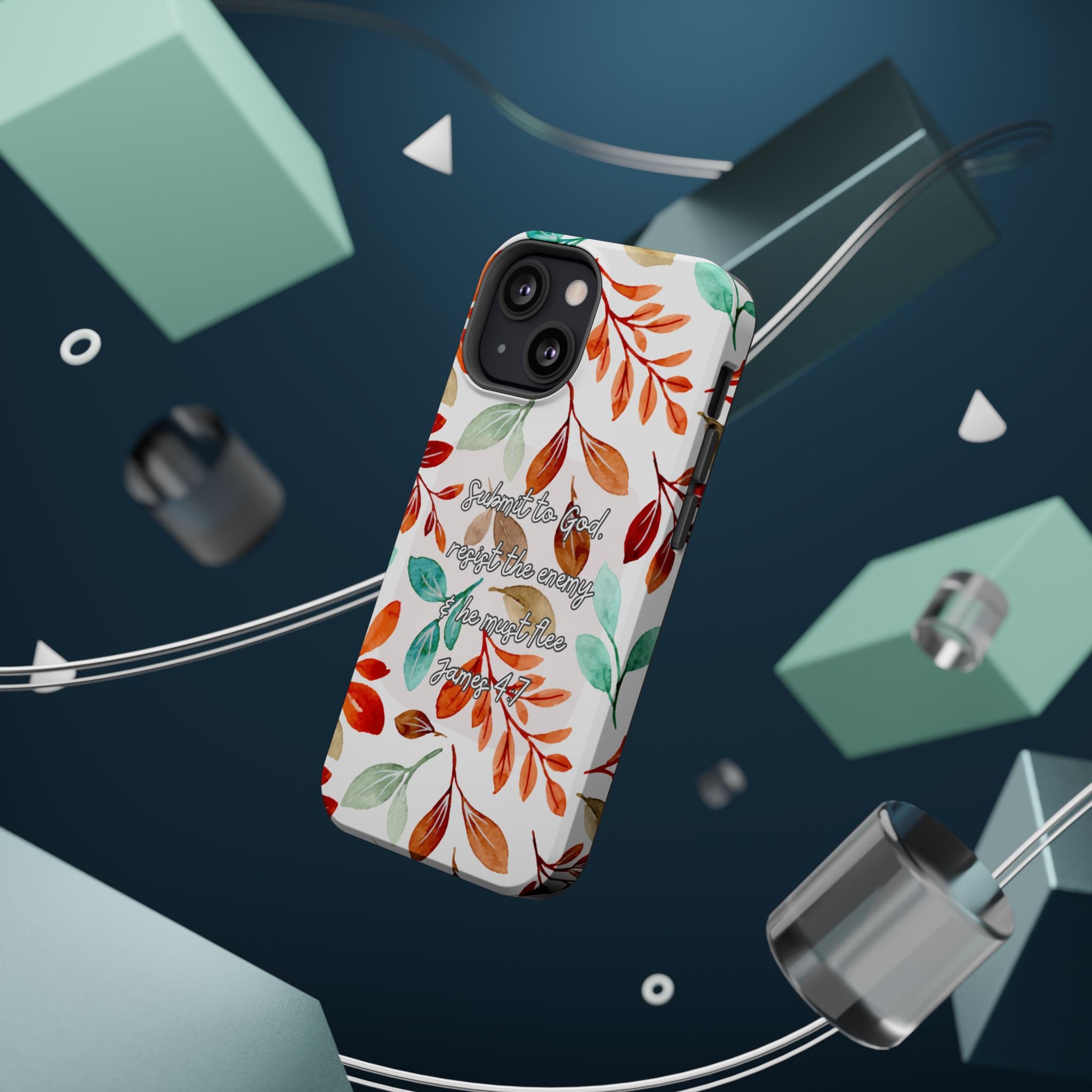 Submit to God Fall floral phone case