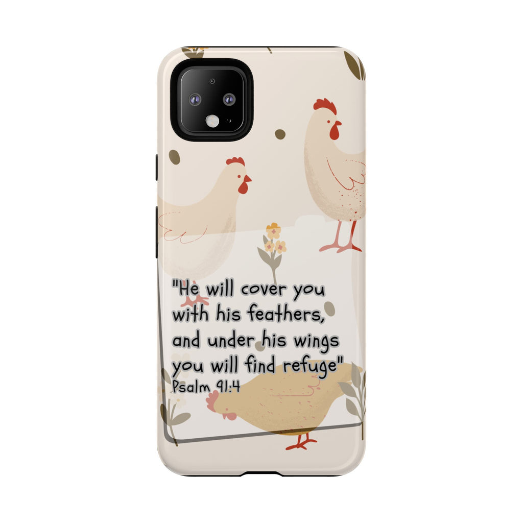 Psalm 91:4 Chicken Phone Case