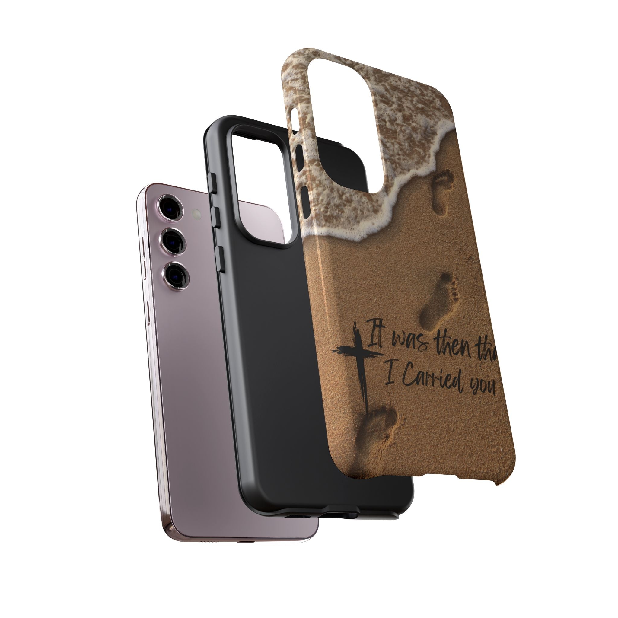 Footprints in the sand phone case