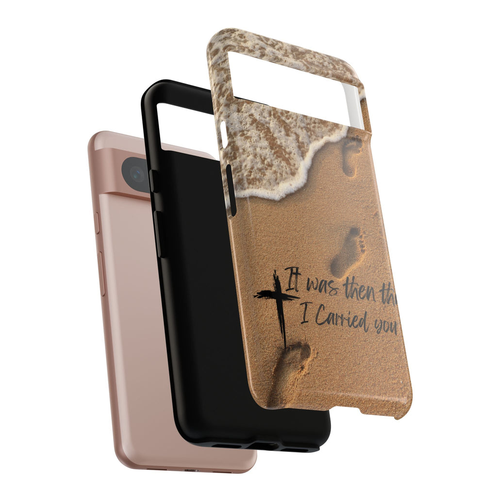 Footprints in the sand phone case