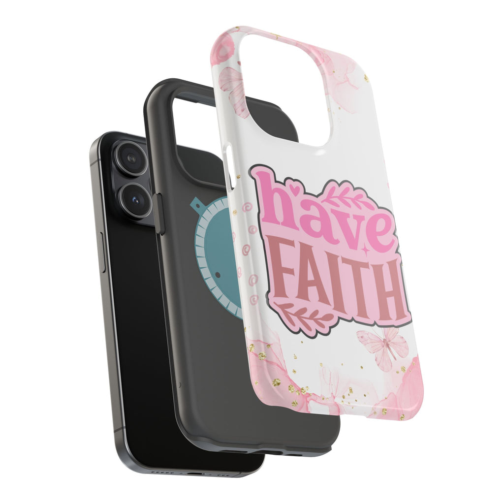 Have Faith Pink Butterfly Phone Case