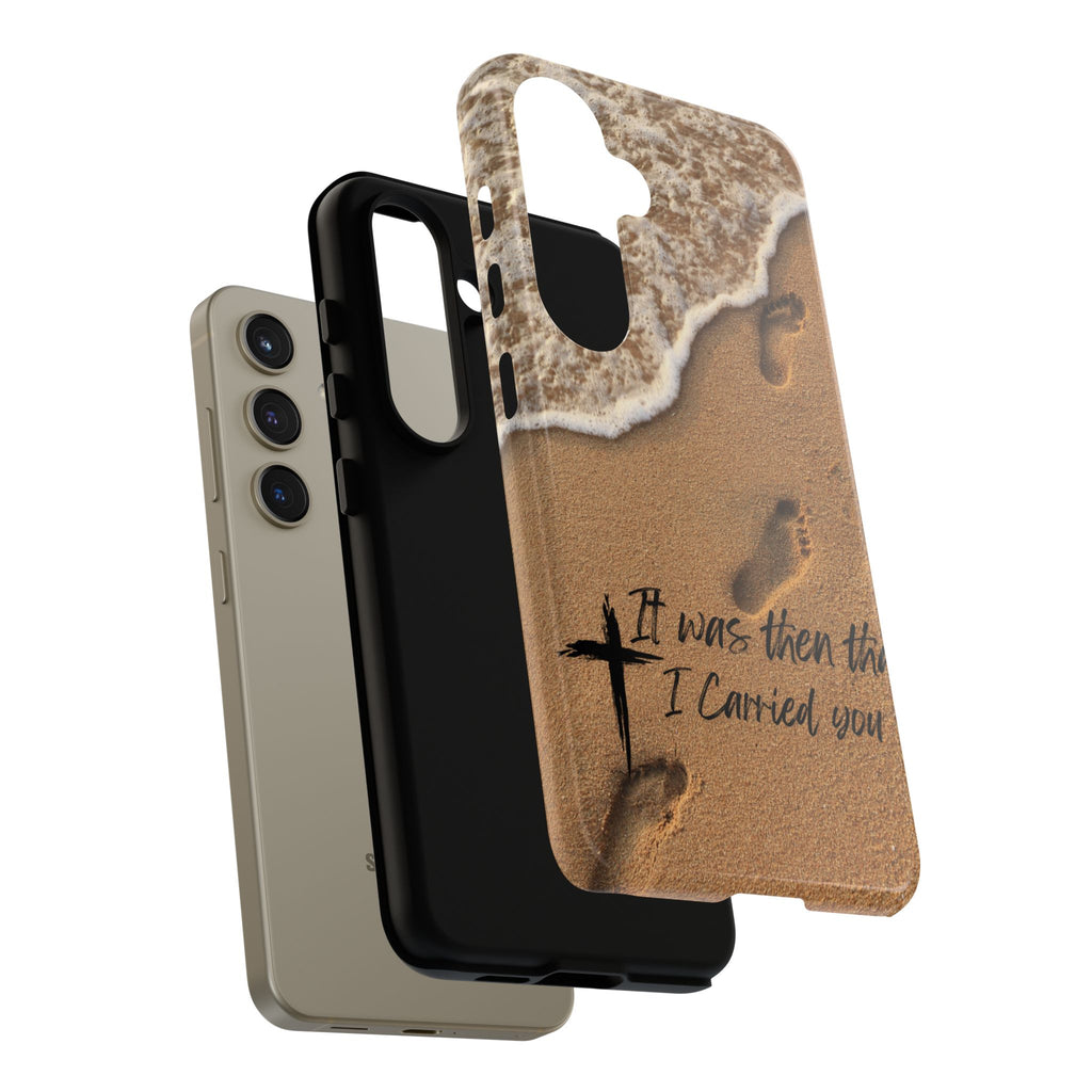 Footprints in the sand phone case