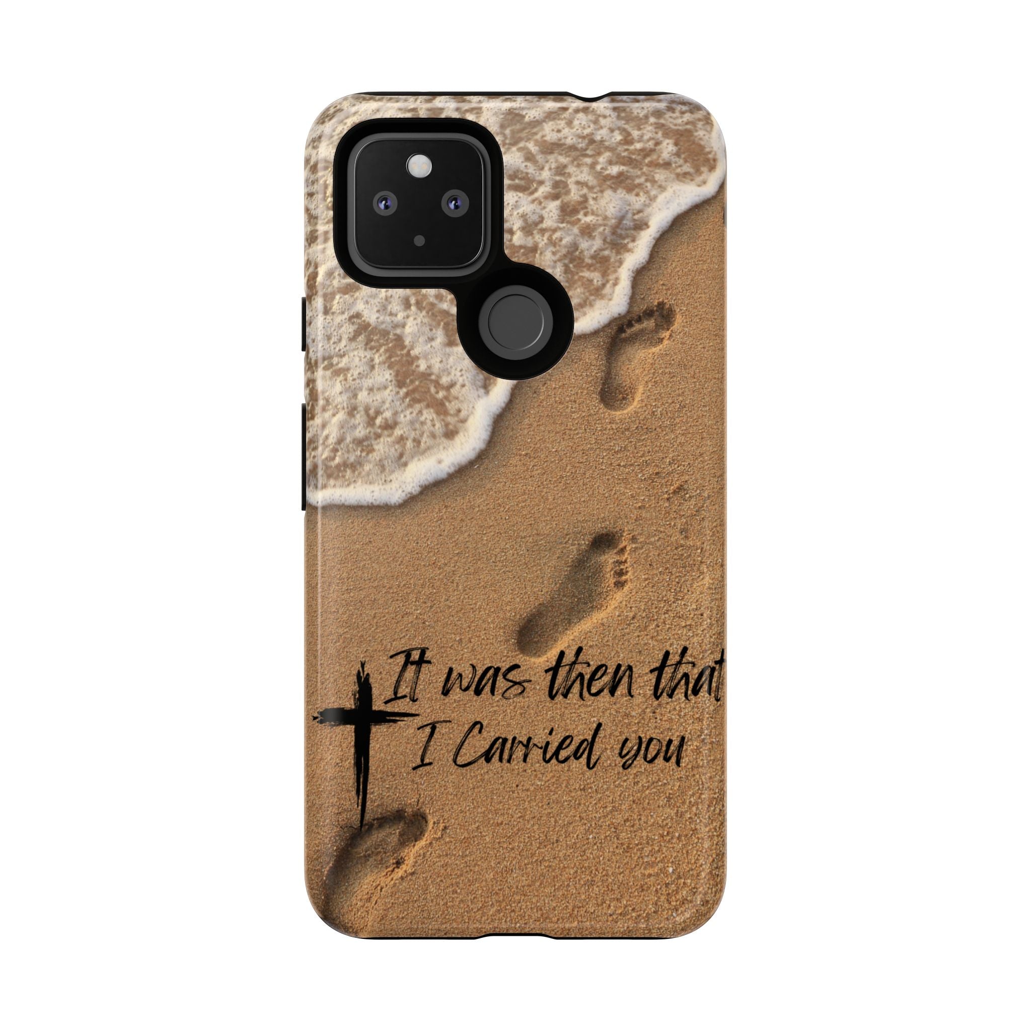 Footprints in the sand phone case