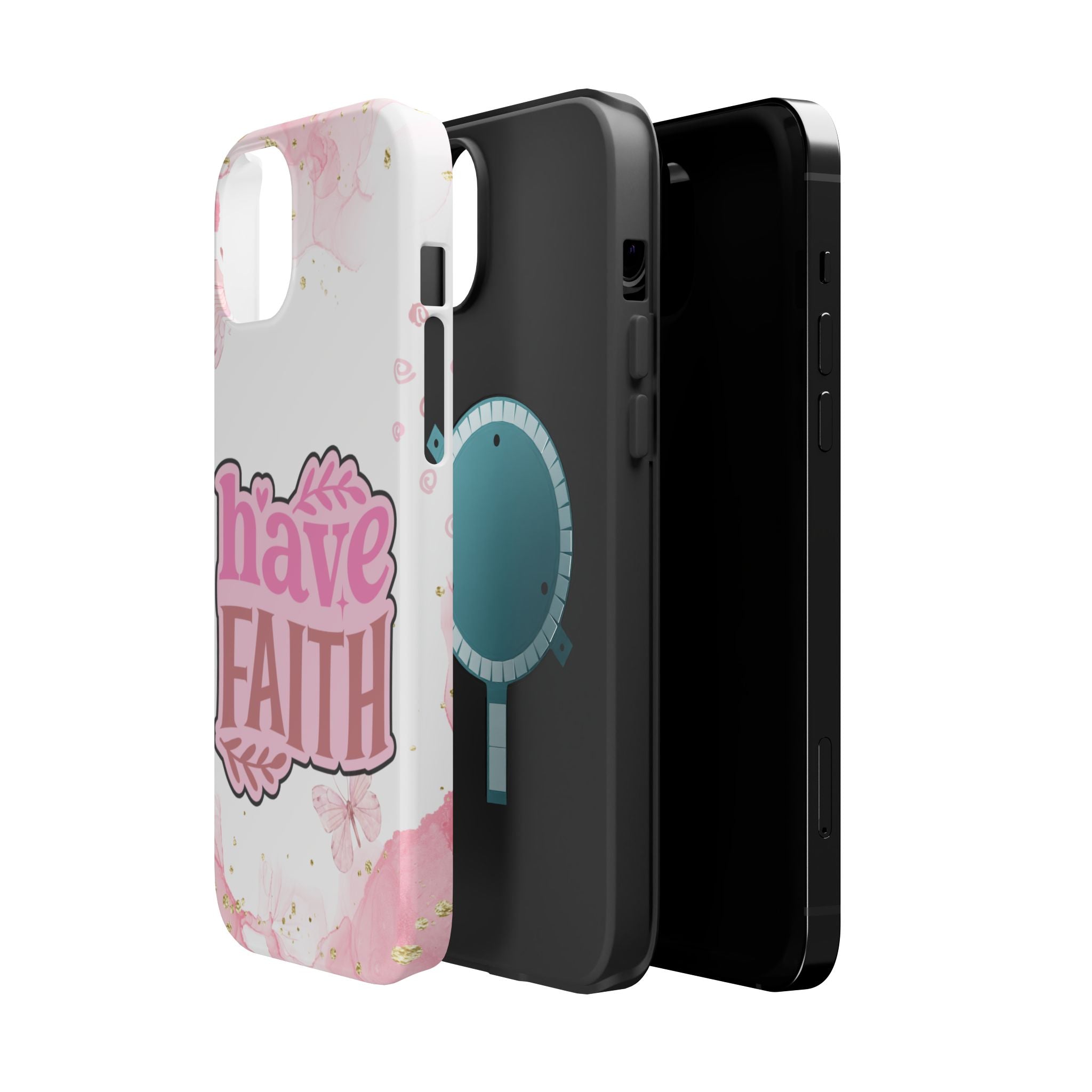 Have Faith Pink Butterfly Phone Case