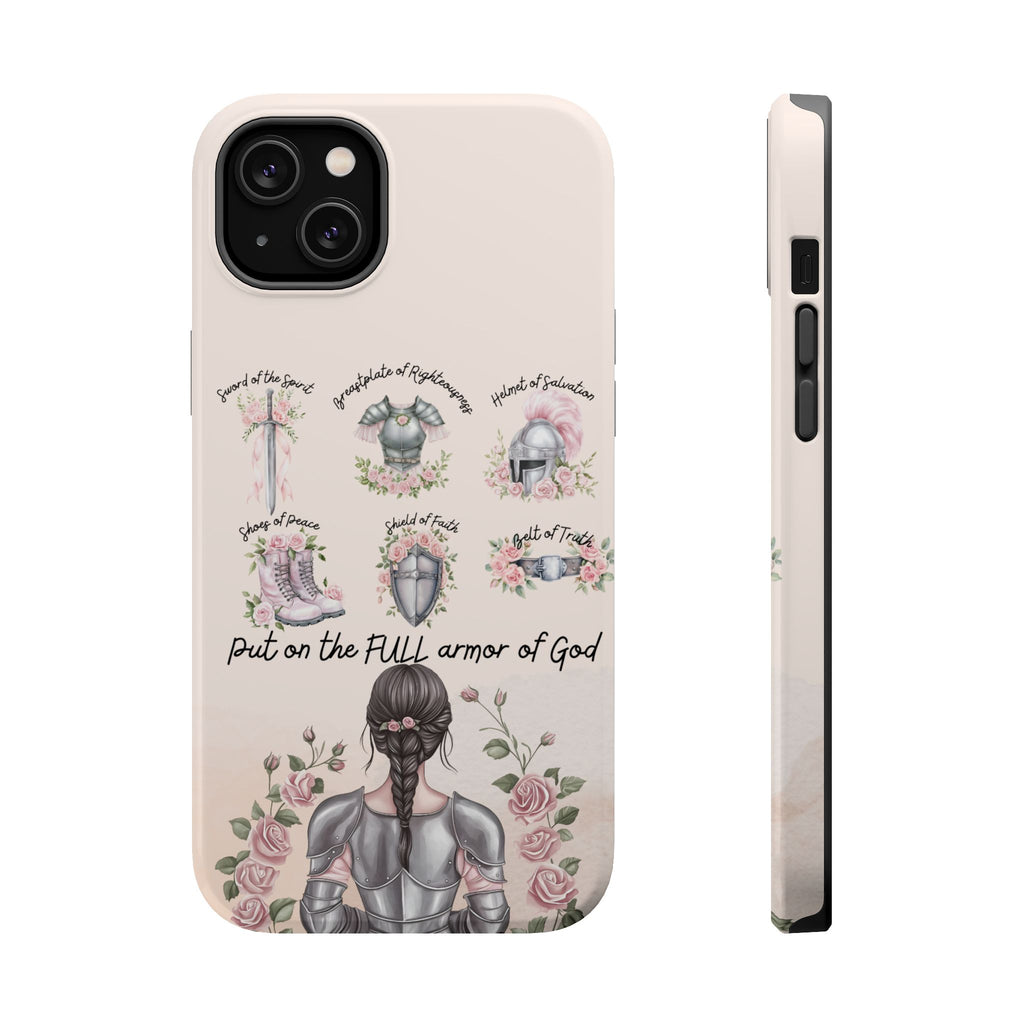 Armor of God Phone Case (dark hair, light skinned woman)