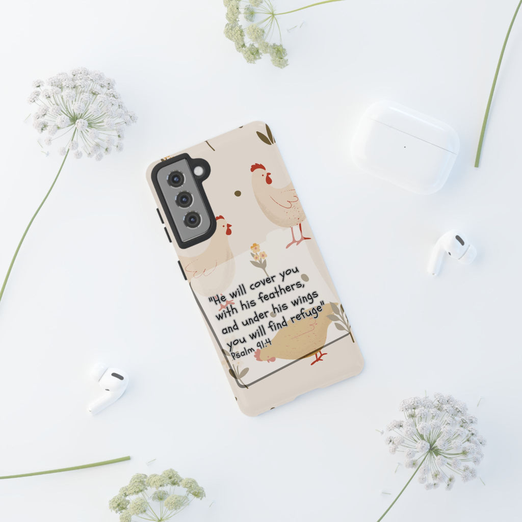 Psalm 91:4 Chicken Phone Case