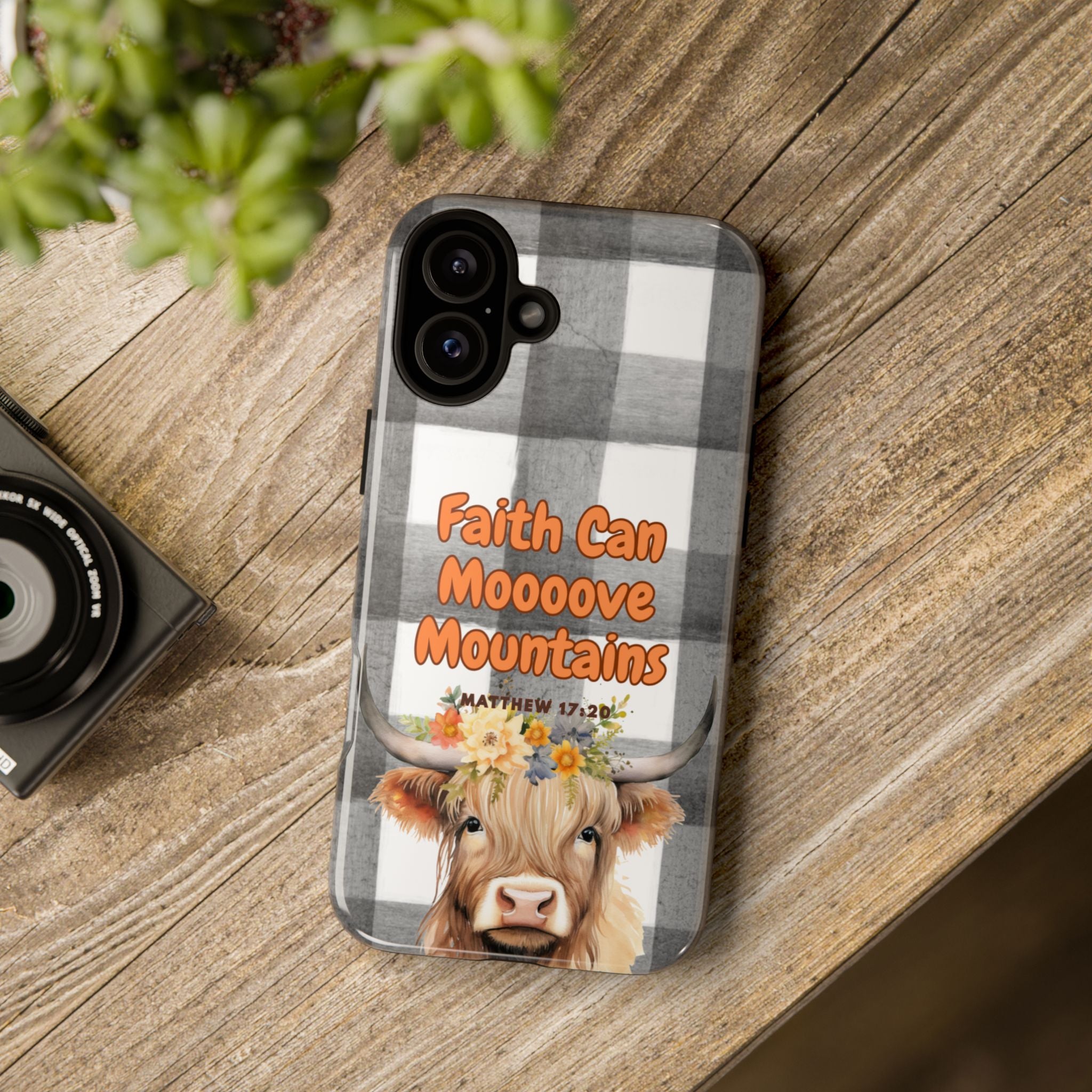 Faith Can Mooooove Mountains Phone Case