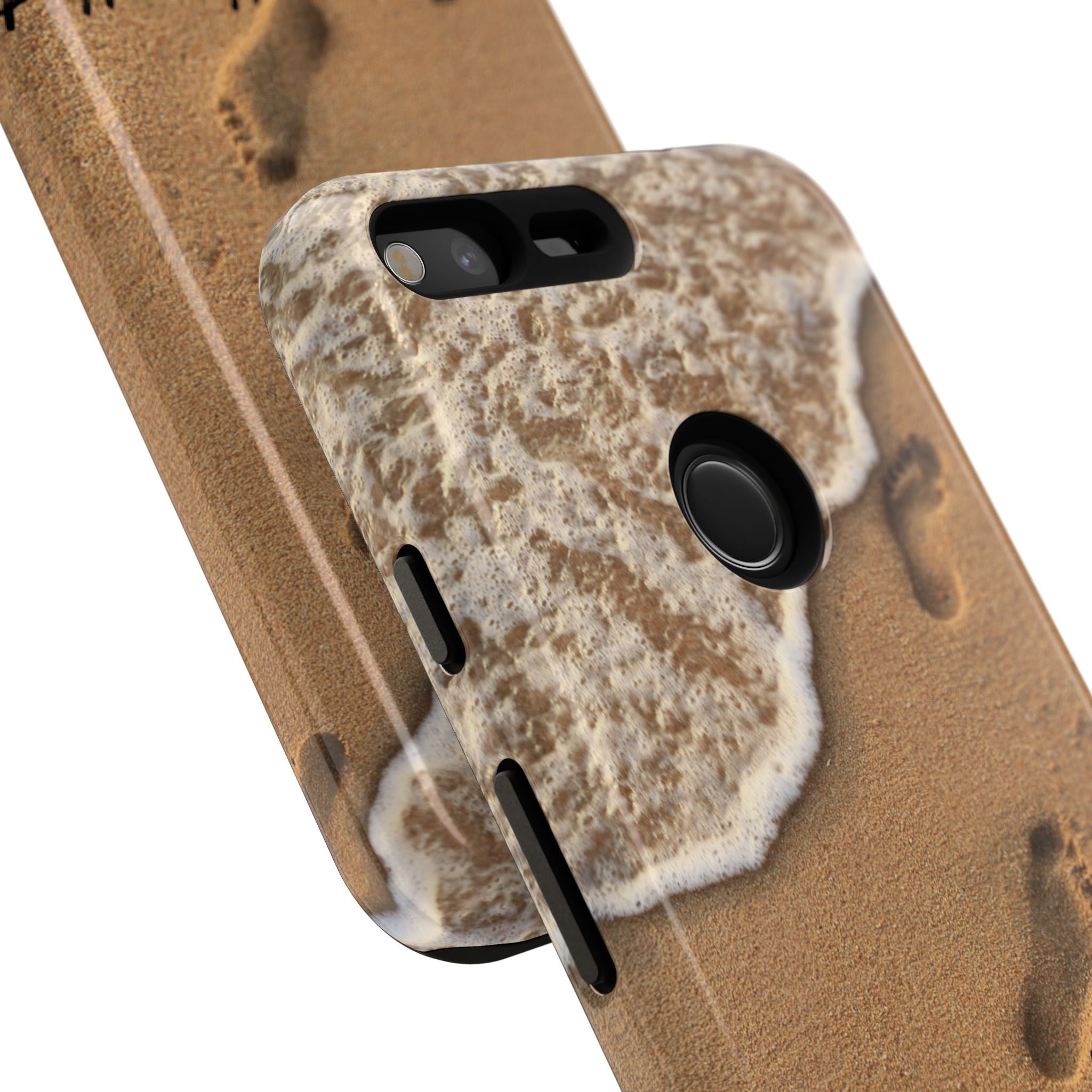 Footprints in the sand phone case
