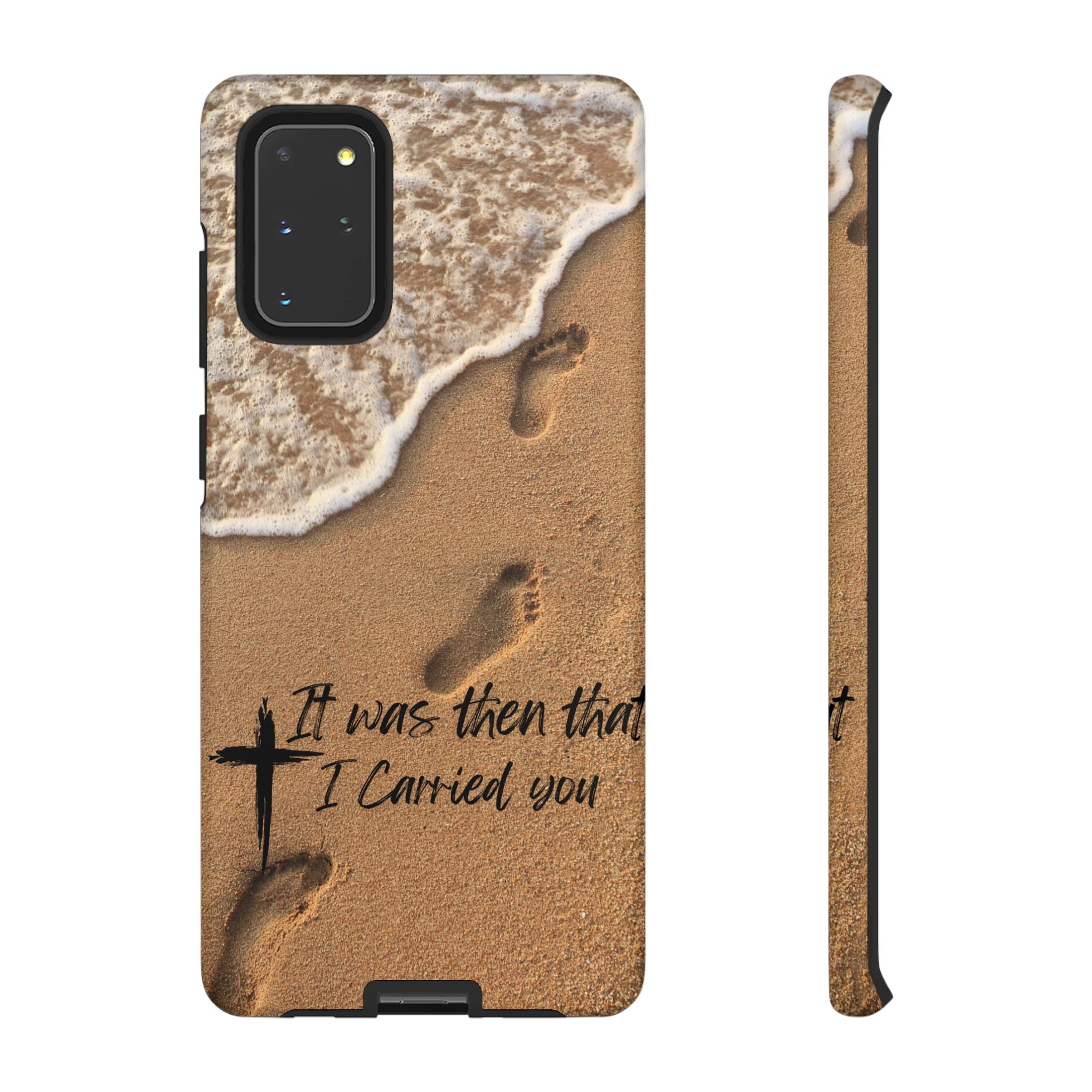 Footprints in the sand phone case
