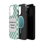 'With God' Checkered Phone Case