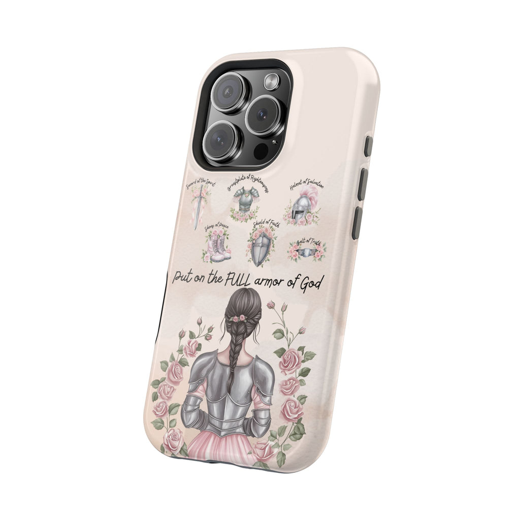 Armor of God Phone Case (dark hair, light skinned woman)