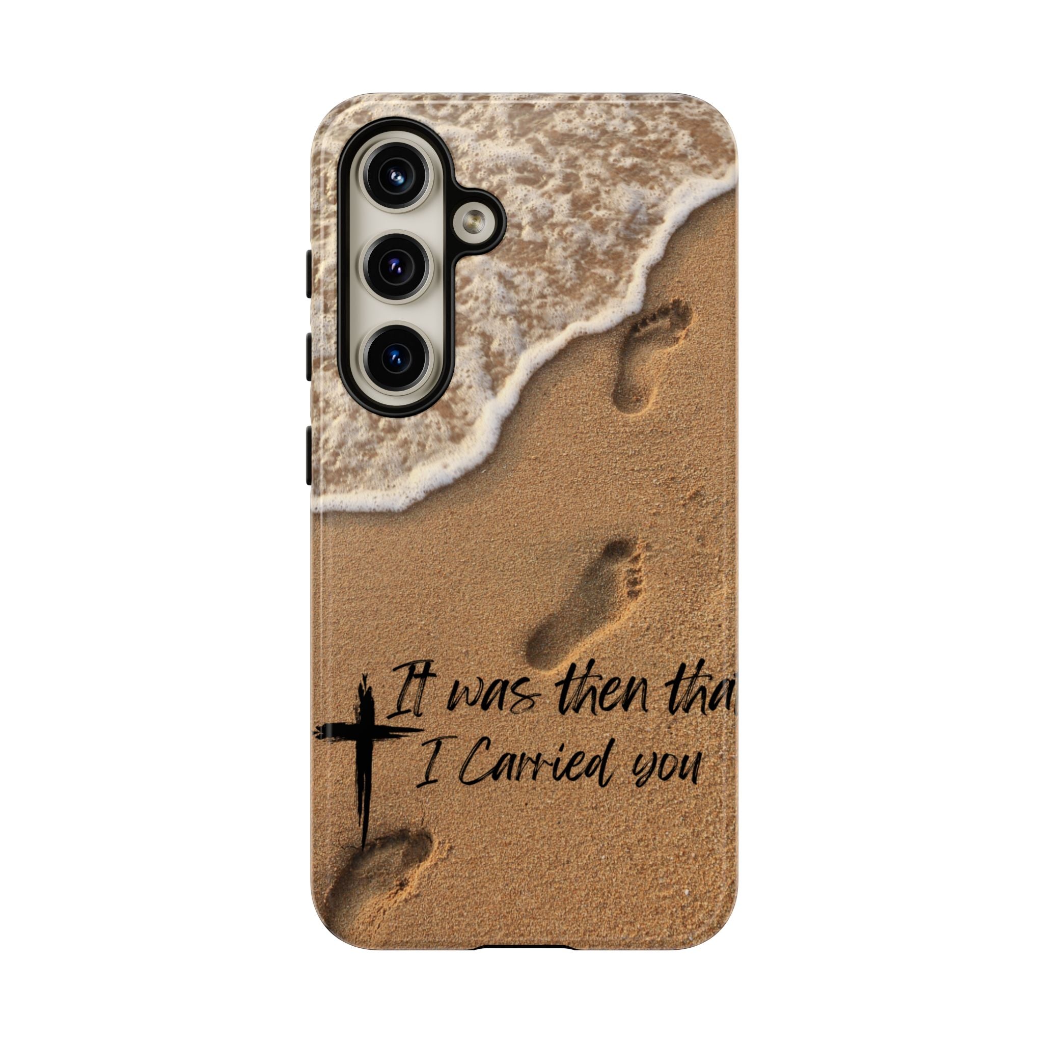 Footprints in the sand phone case