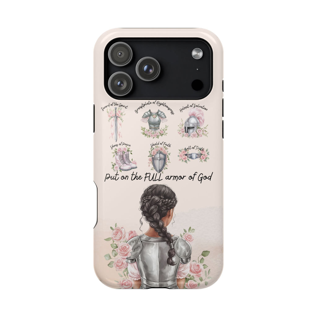 Armor of God (Dark haired woman) phone case