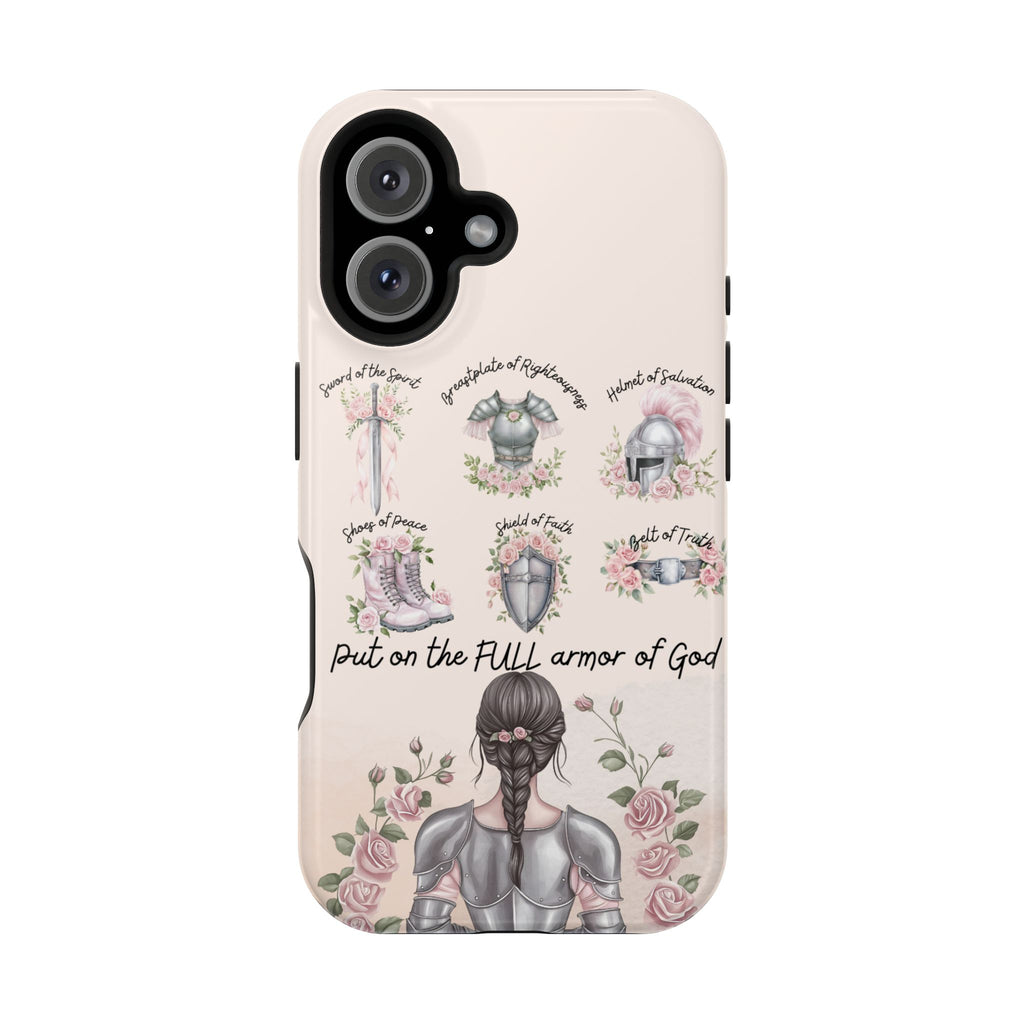Armor of God Phone Case (dark hair, light skinned woman)