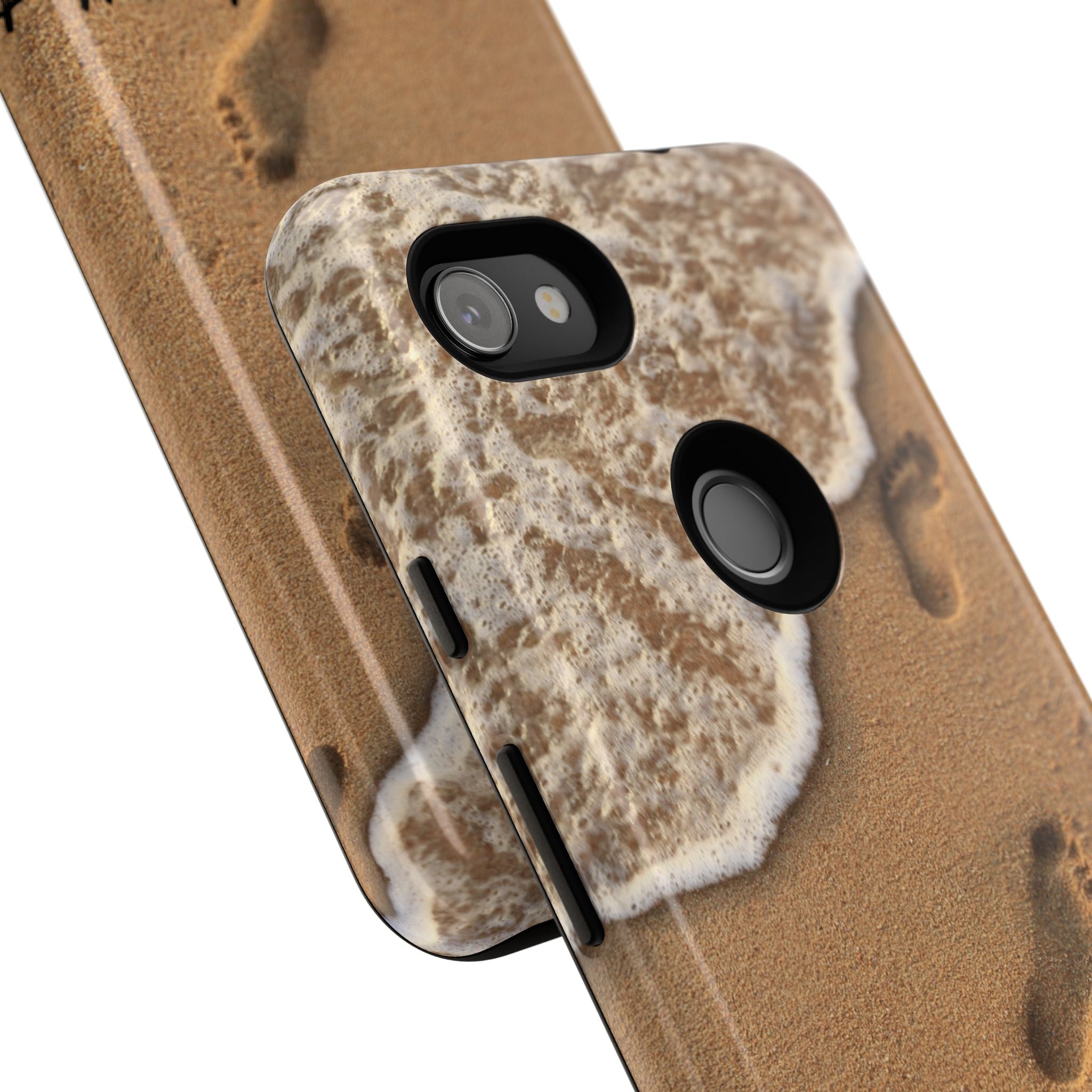Footprints in the sand phone case