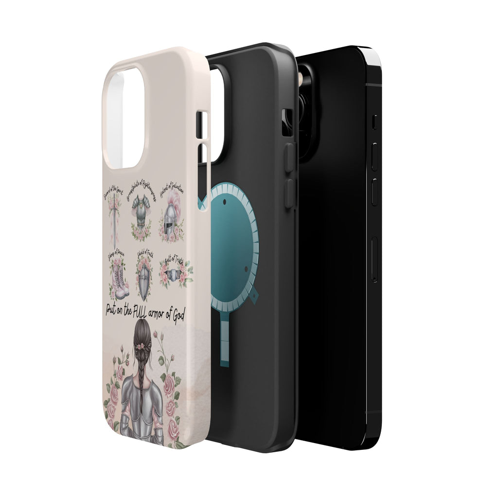 Armor of God Phone Case (dark hair, light skinned woman)