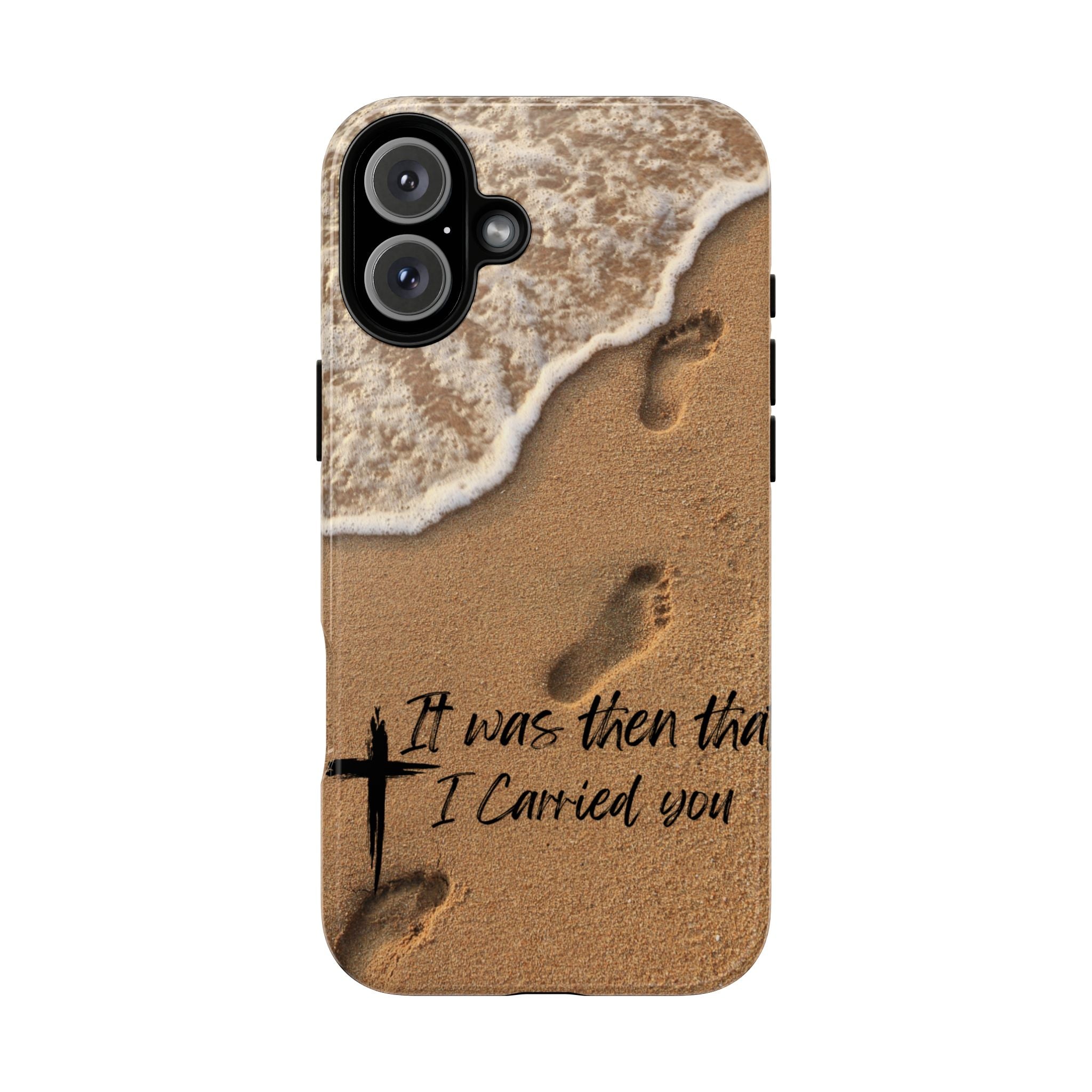Footprints in the sand phone case