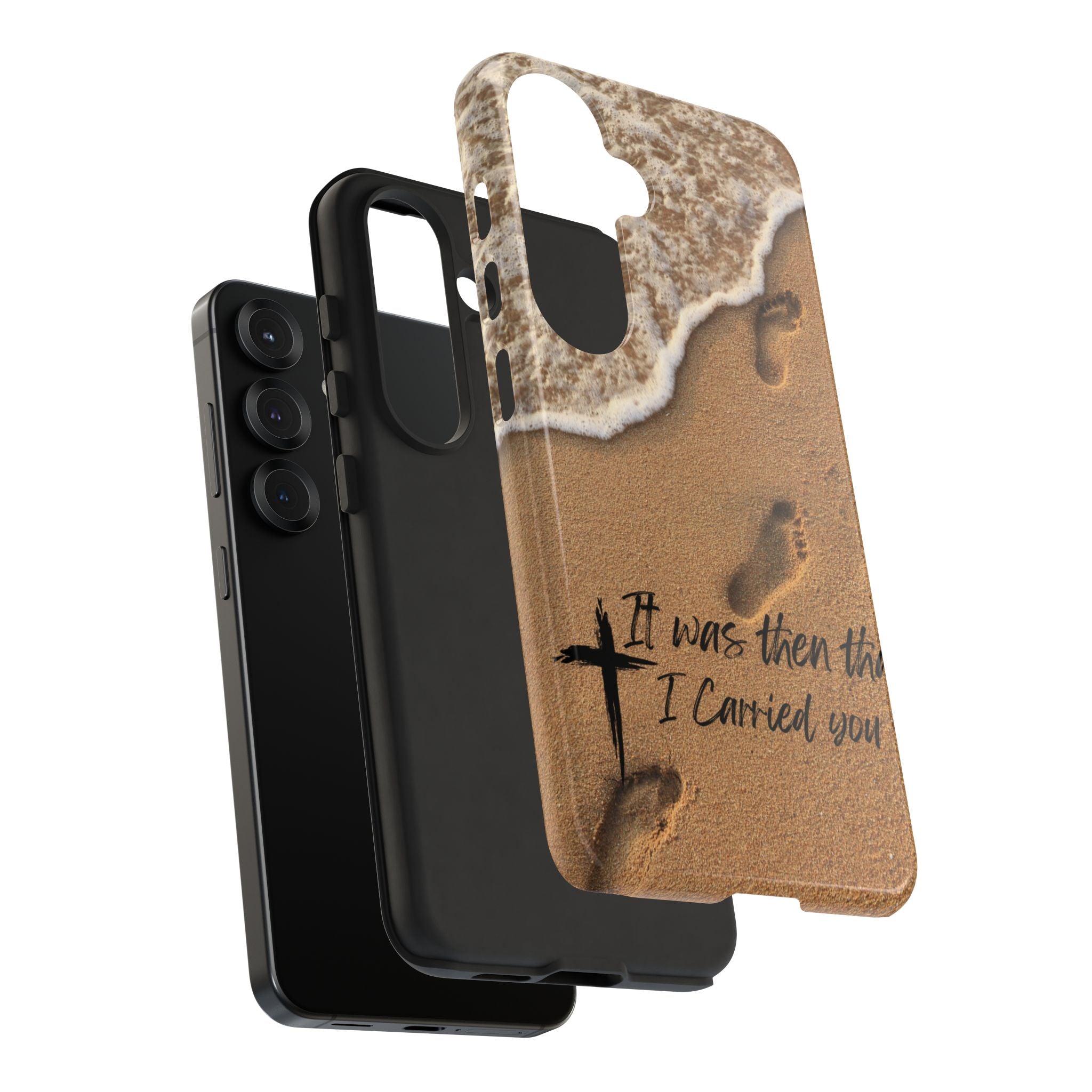 Footprints in the sand phone case