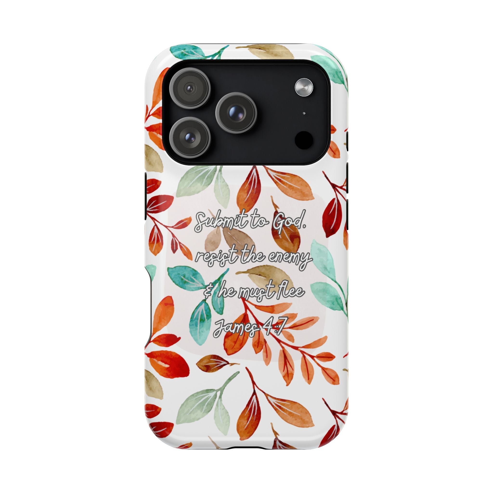 Submit to God Fall floral phone case