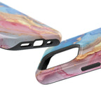 Pink & Blue Marbled MagSafe Phone case
