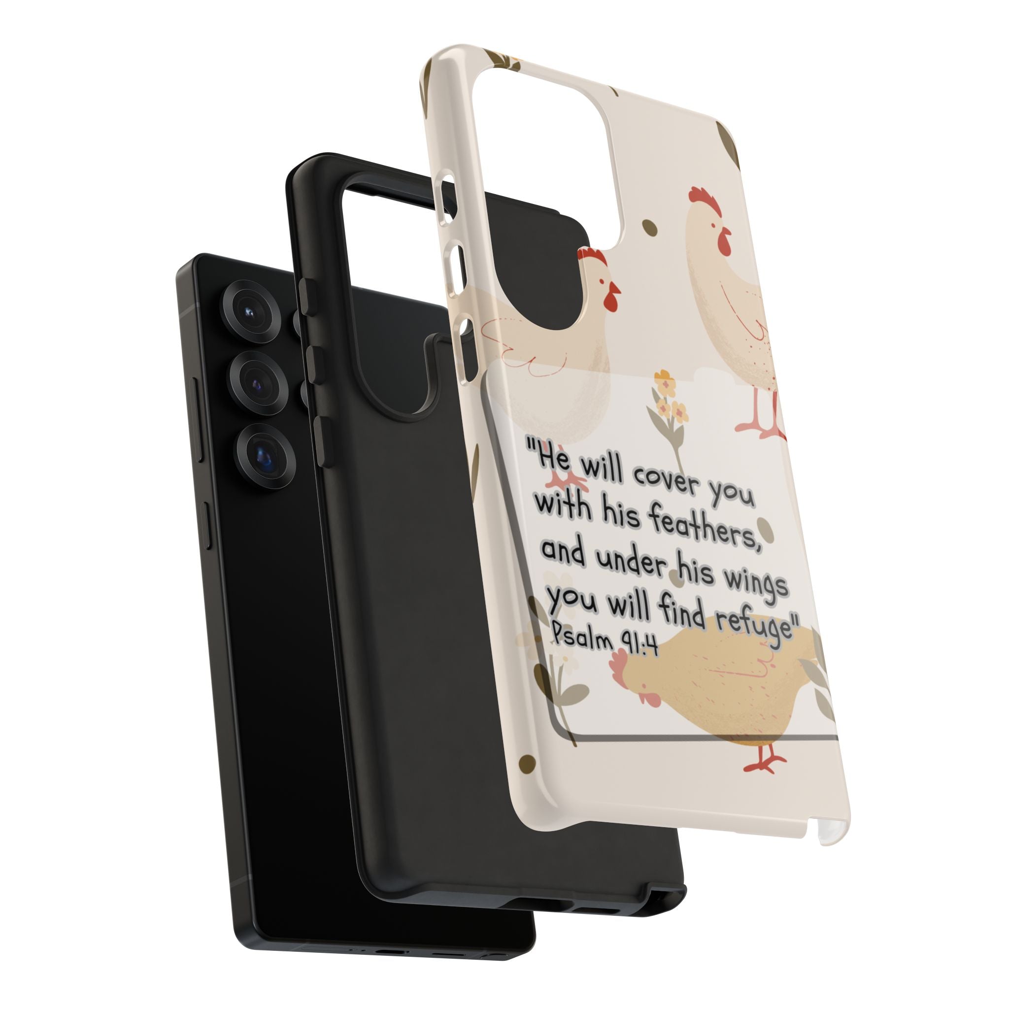 Psalm 91:4 Chicken Phone Case