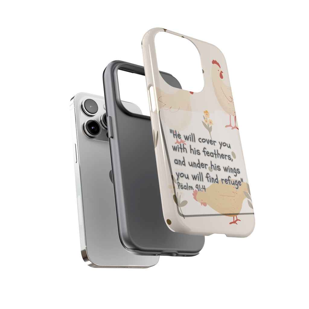 Psalm 91:4 Chicken Phone Case