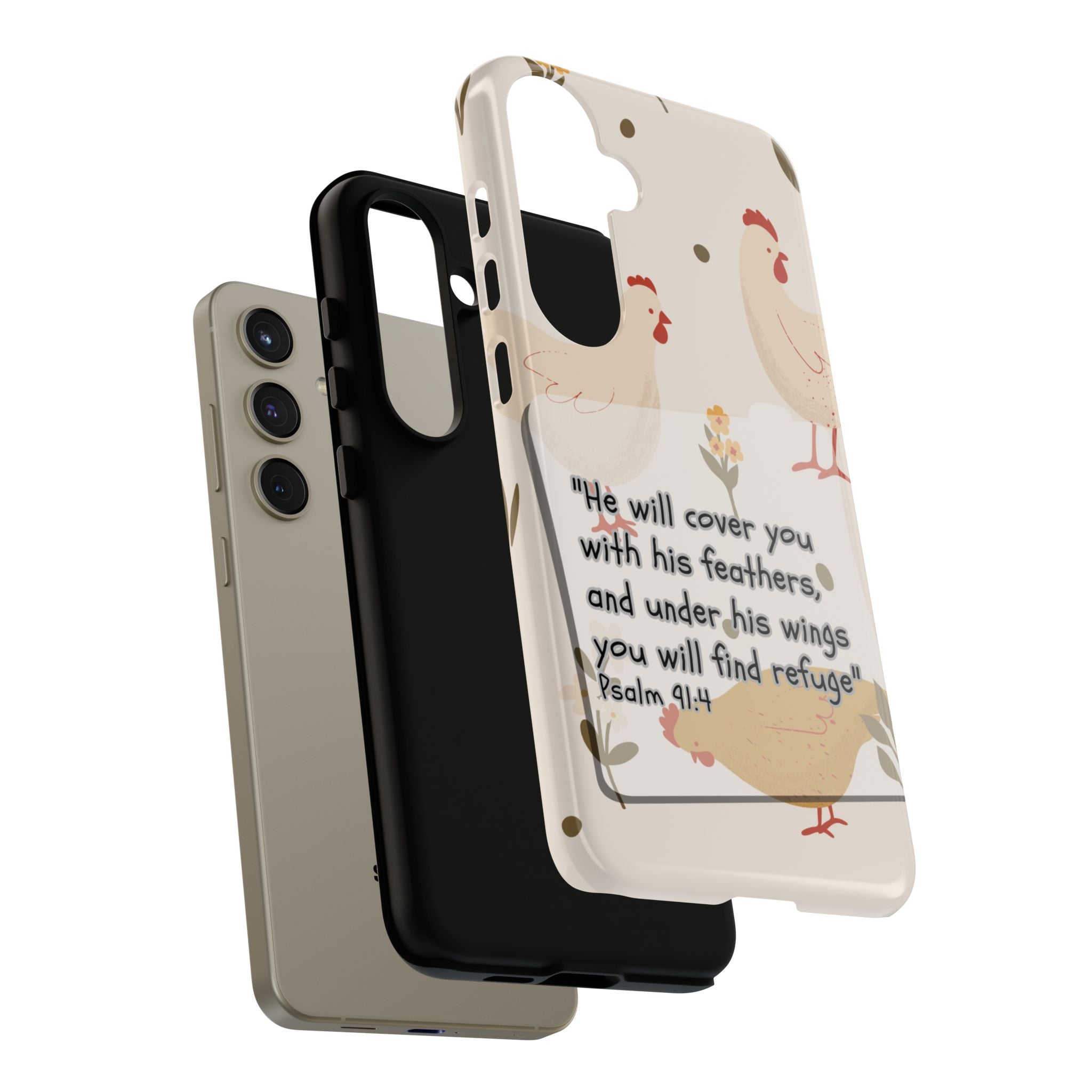 Psalm 91:4 Chicken Phone Case