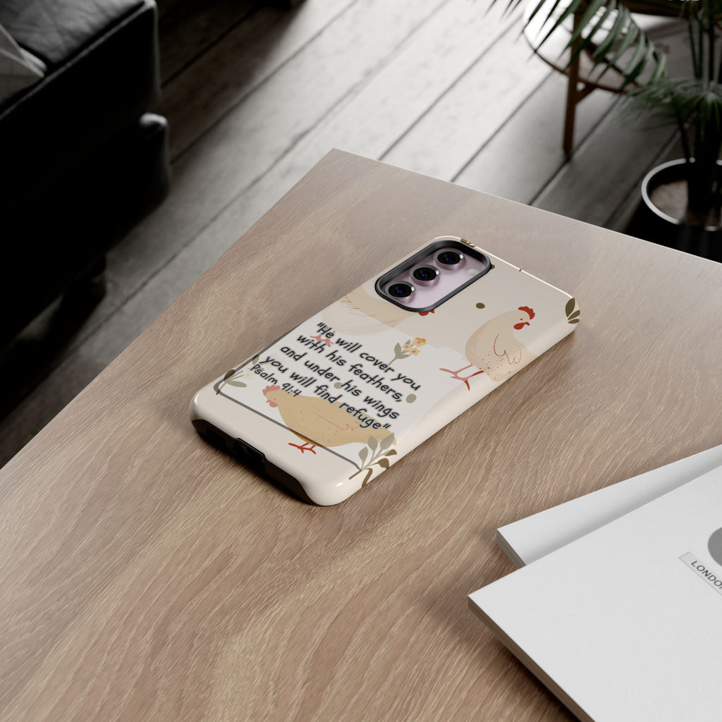 Psalm 91:4 Chicken Phone Case