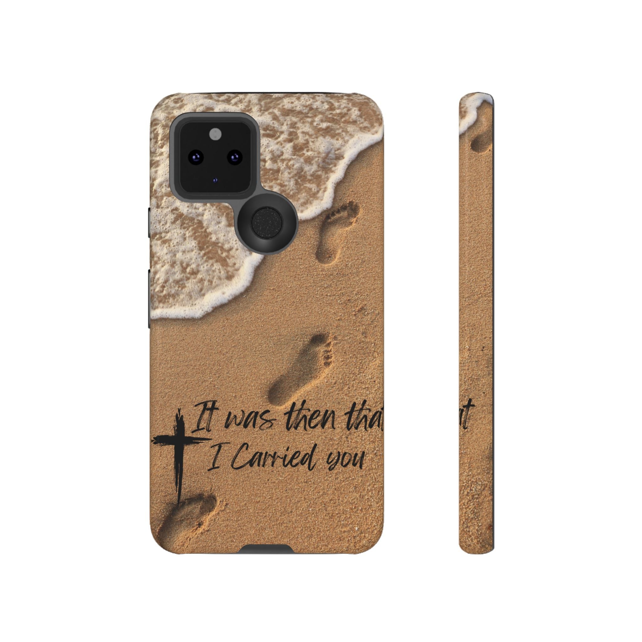 Footprints in the sand phone case