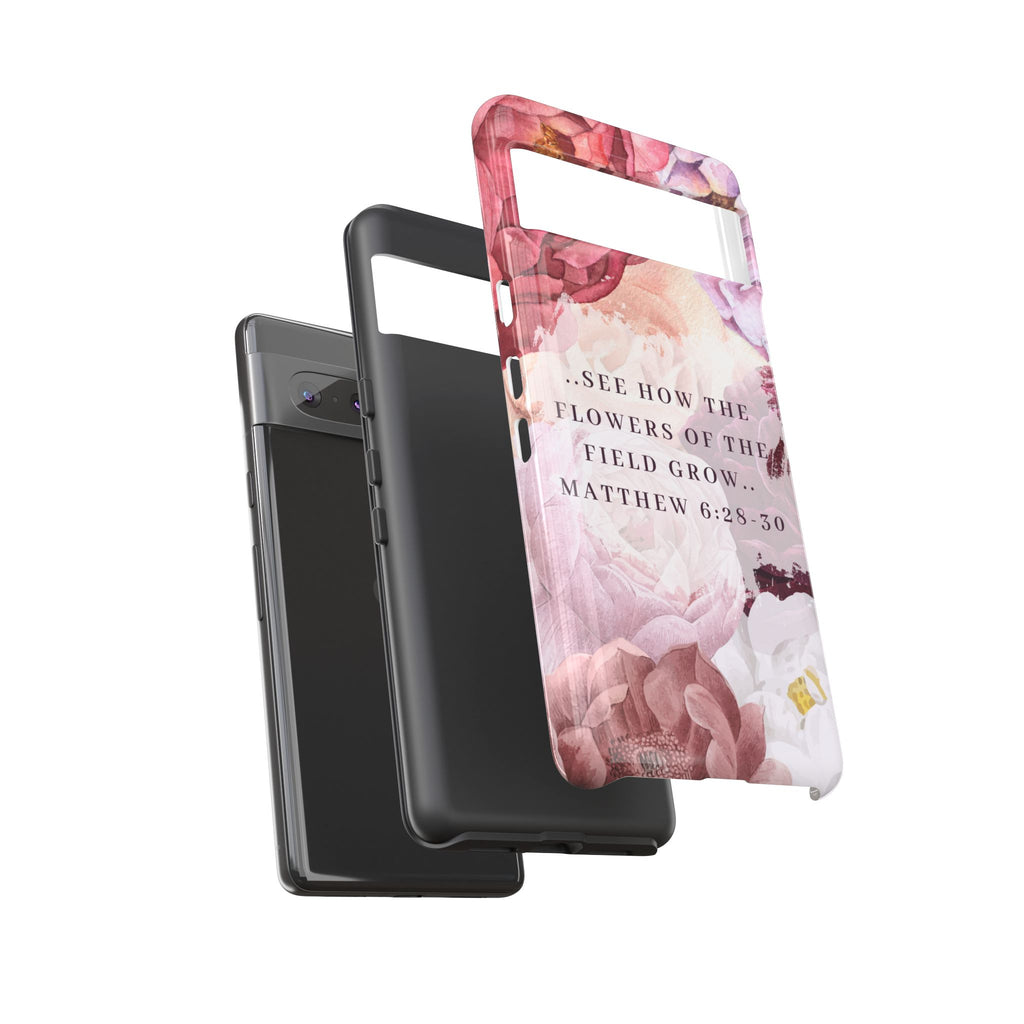 Matthew 6:28 Floral Samsung/Android Phone Case