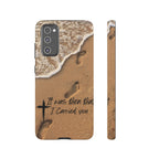 Footprints in the sand phone case