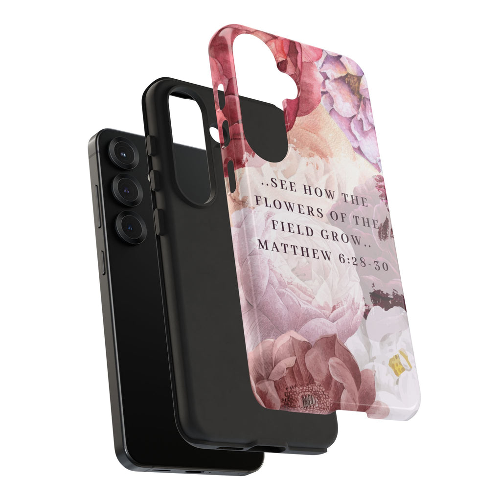 Matthew 6:28 Floral Samsung/Android Phone Case