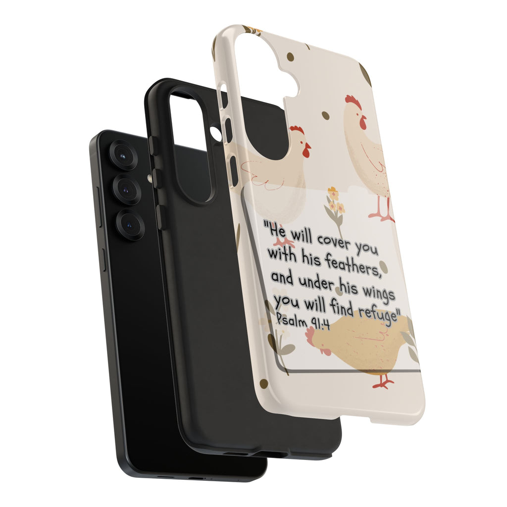 Psalm 91:4 Chicken Phone Case