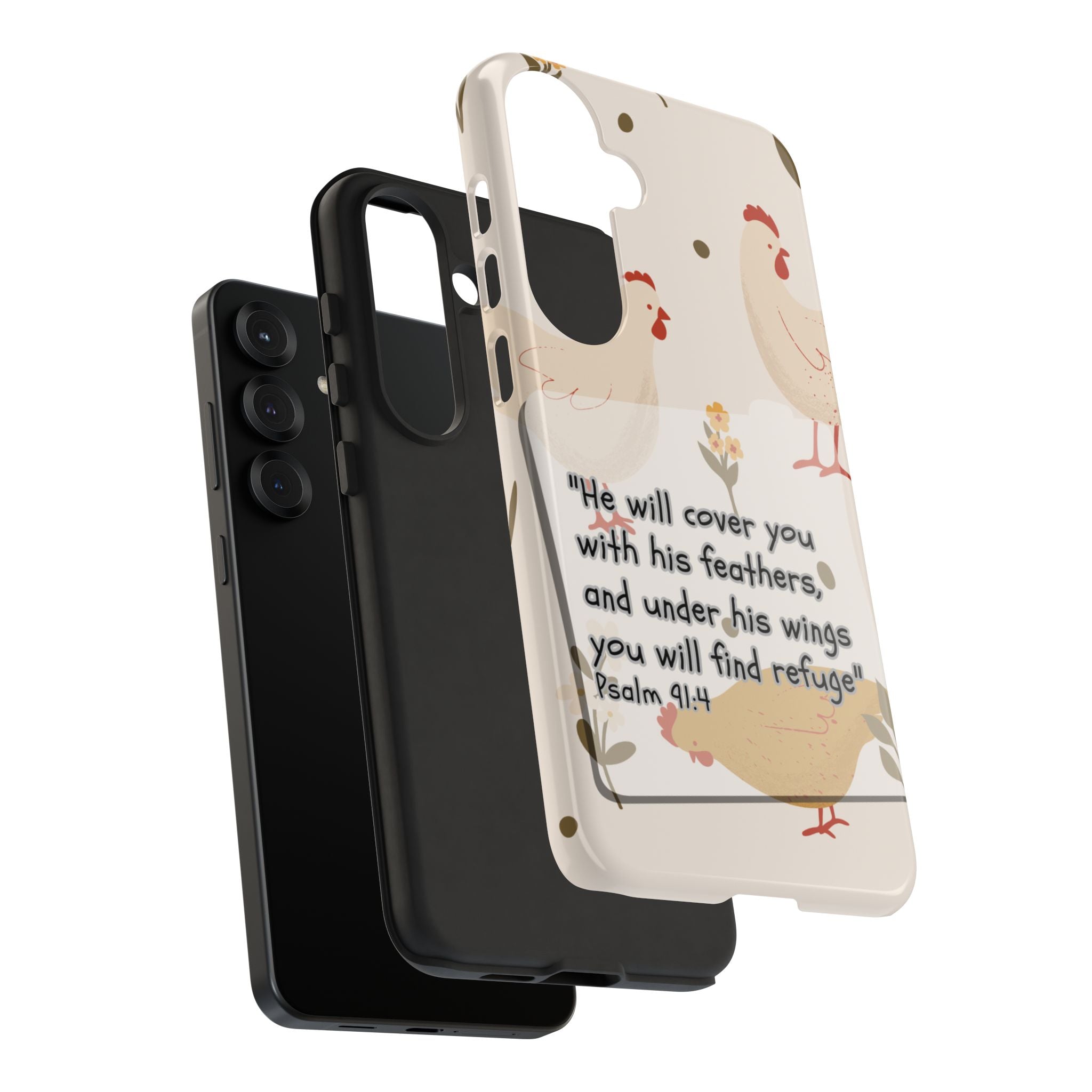 Psalm 91:4 Chicken Phone Case