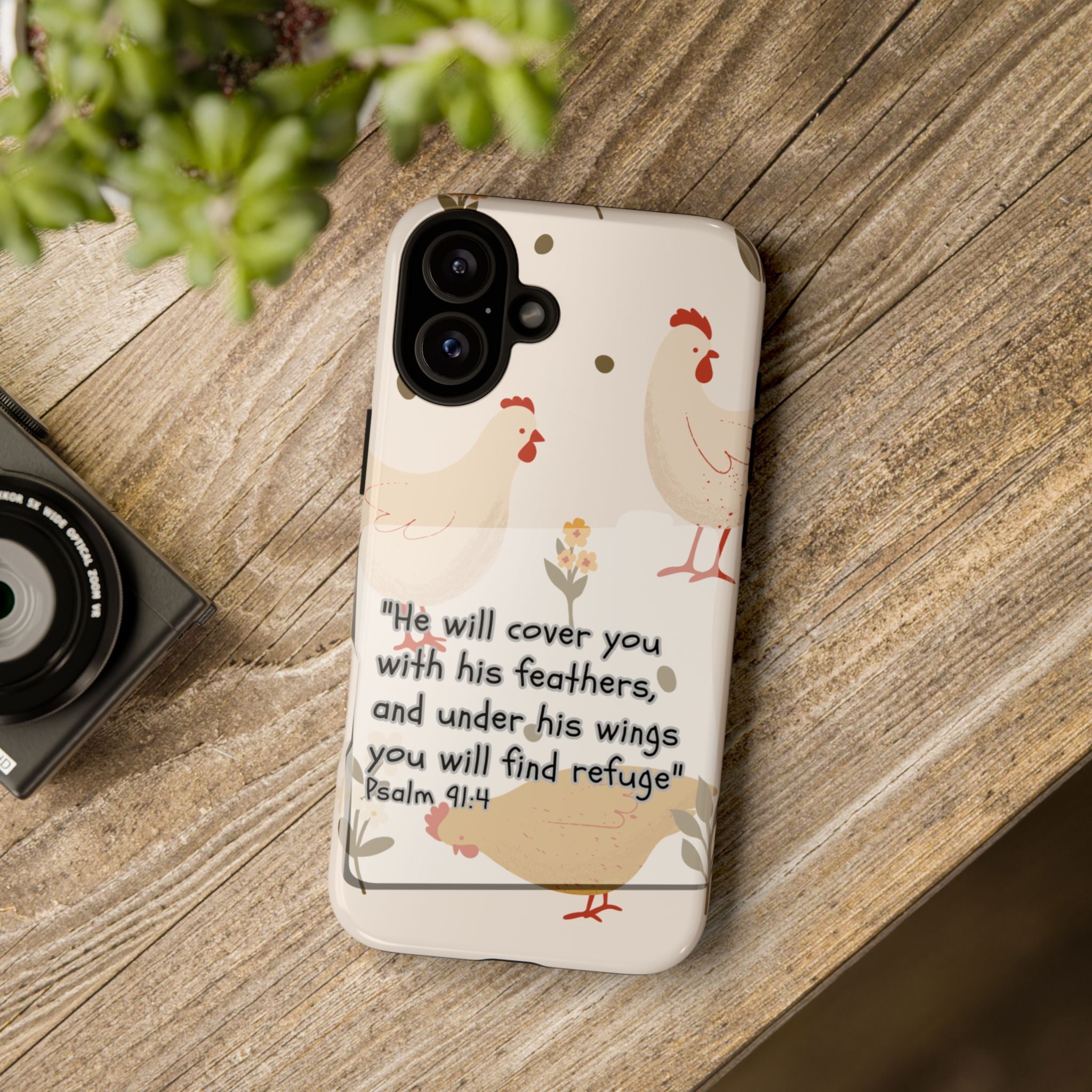 Psalm 91:4 Chicken Phone Case