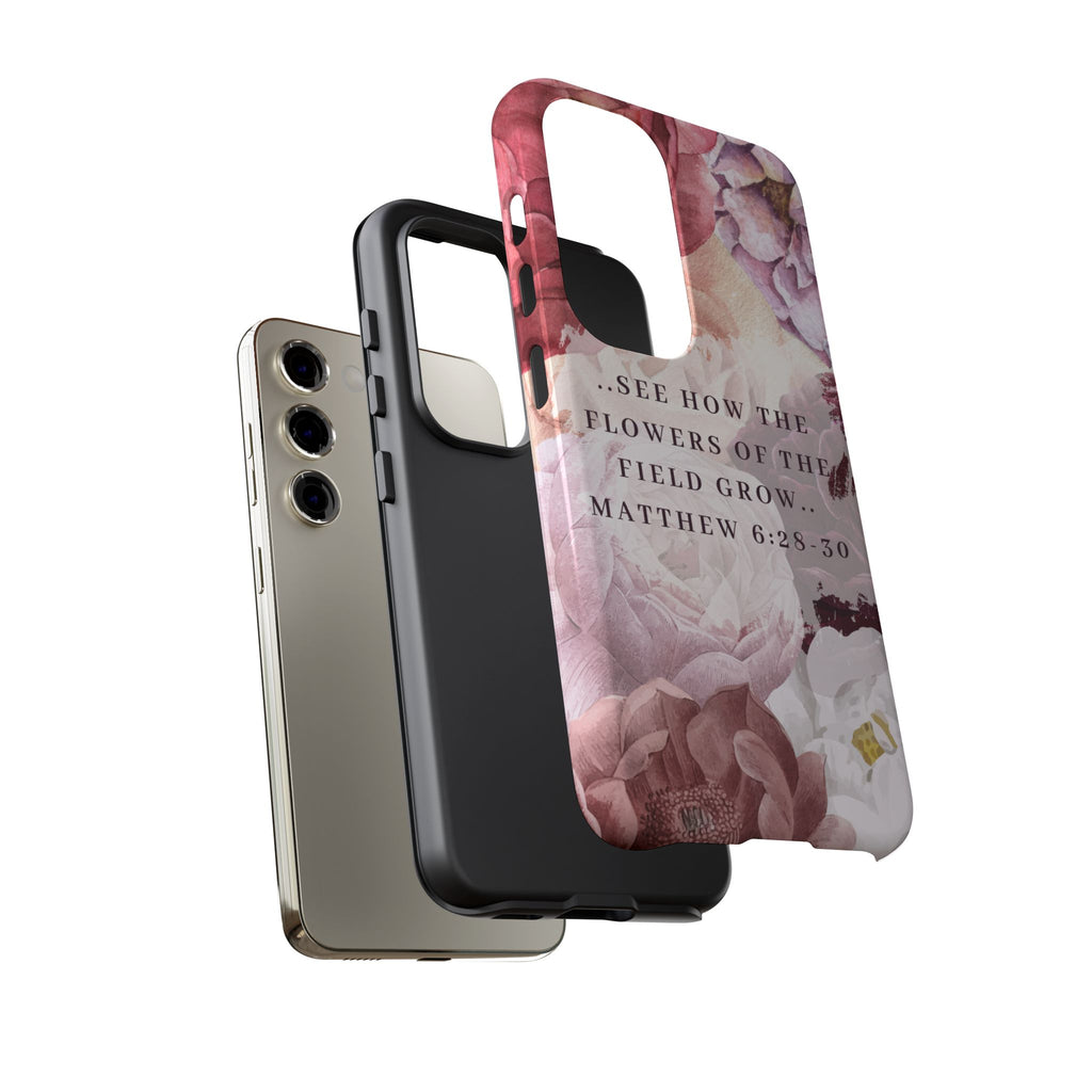 Matthew 6:28 Floral Samsung/Android Phone Case