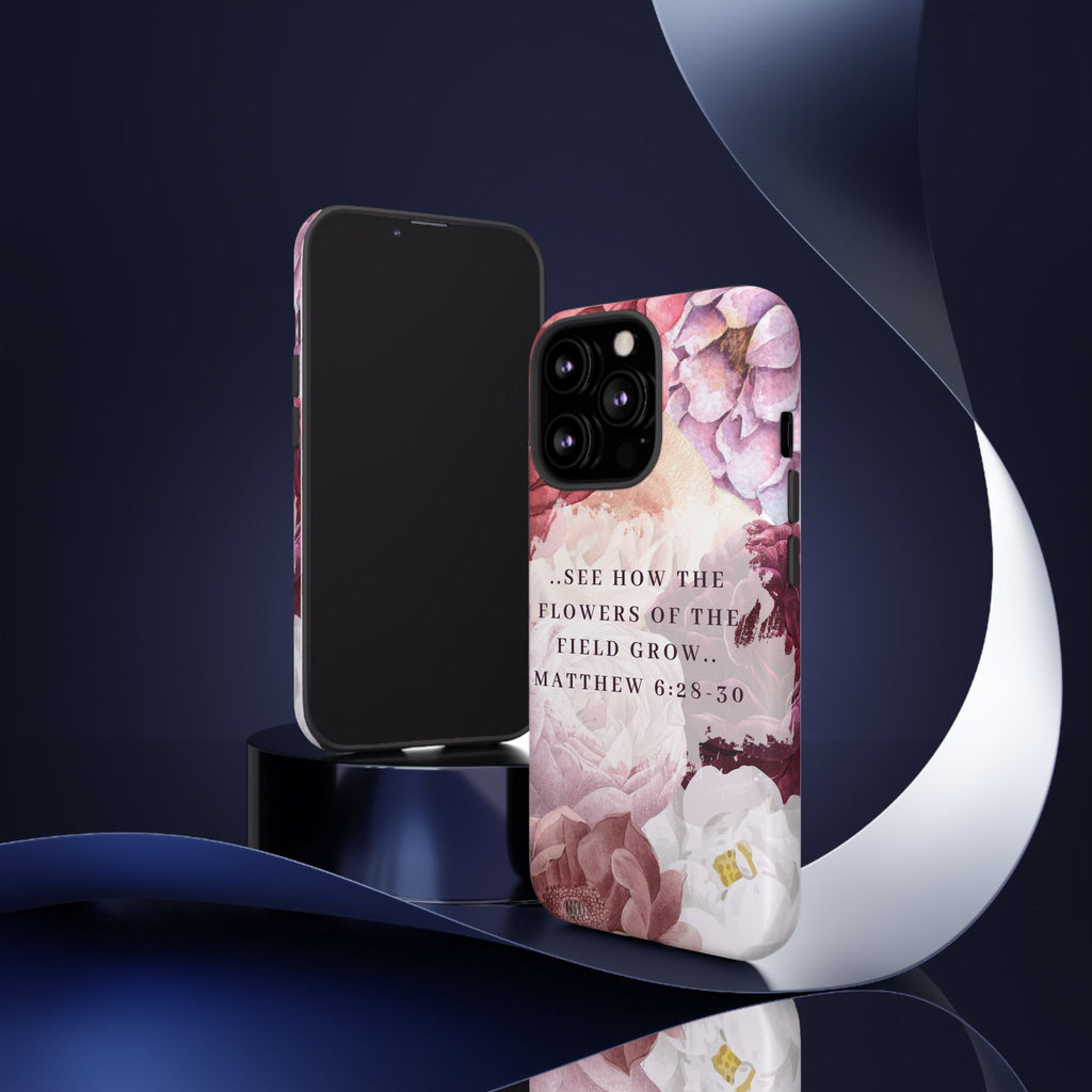 Matthew 6:28 Floral Samsung/Android Phone Case