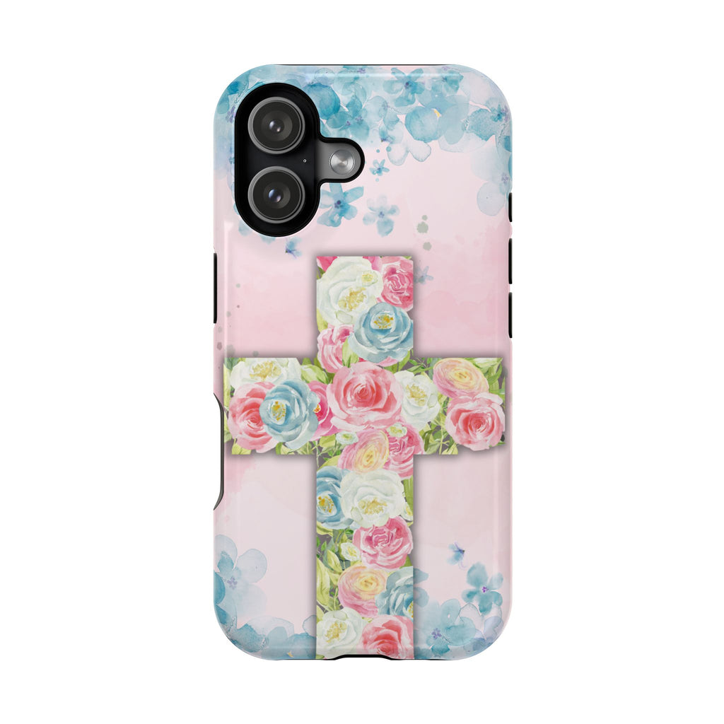 Everlasting Love Floral Cross Phone Case
