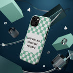 'With God' Checkered Phone Case
