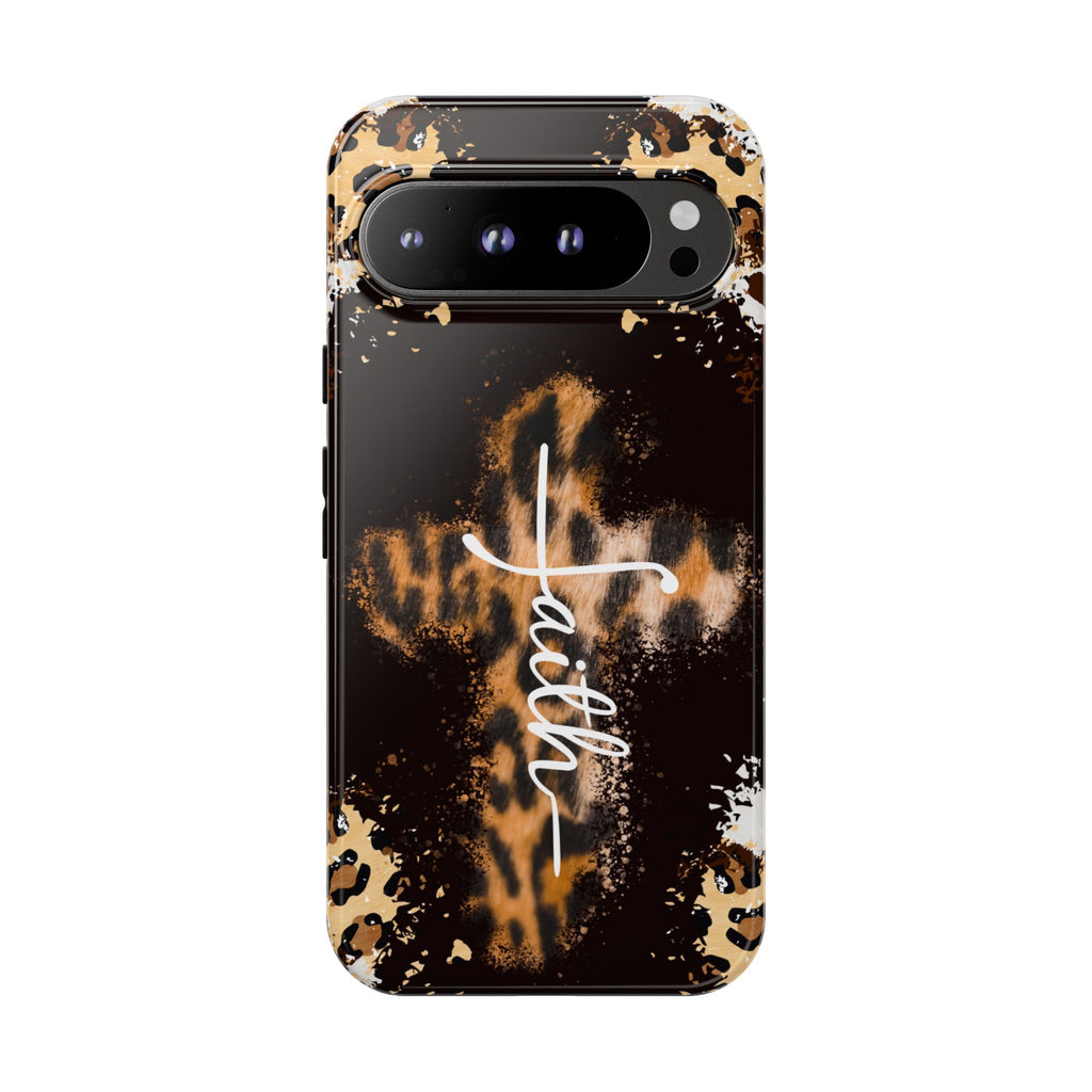 Faith Leopard Cross Non MagSafe Phone Case
