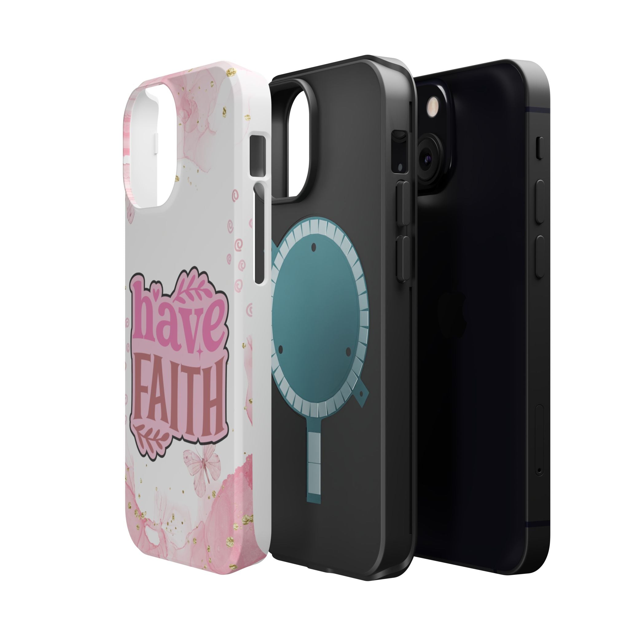 Have Faith Pink Butterfly Phone Case