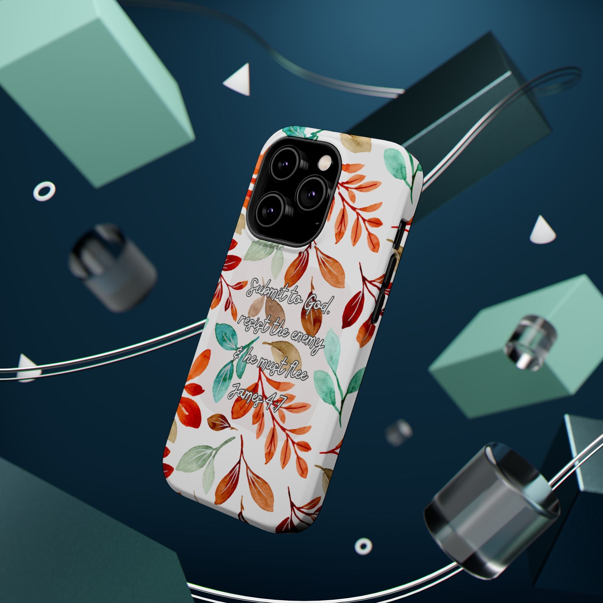 Submit to God Fall floral phone case