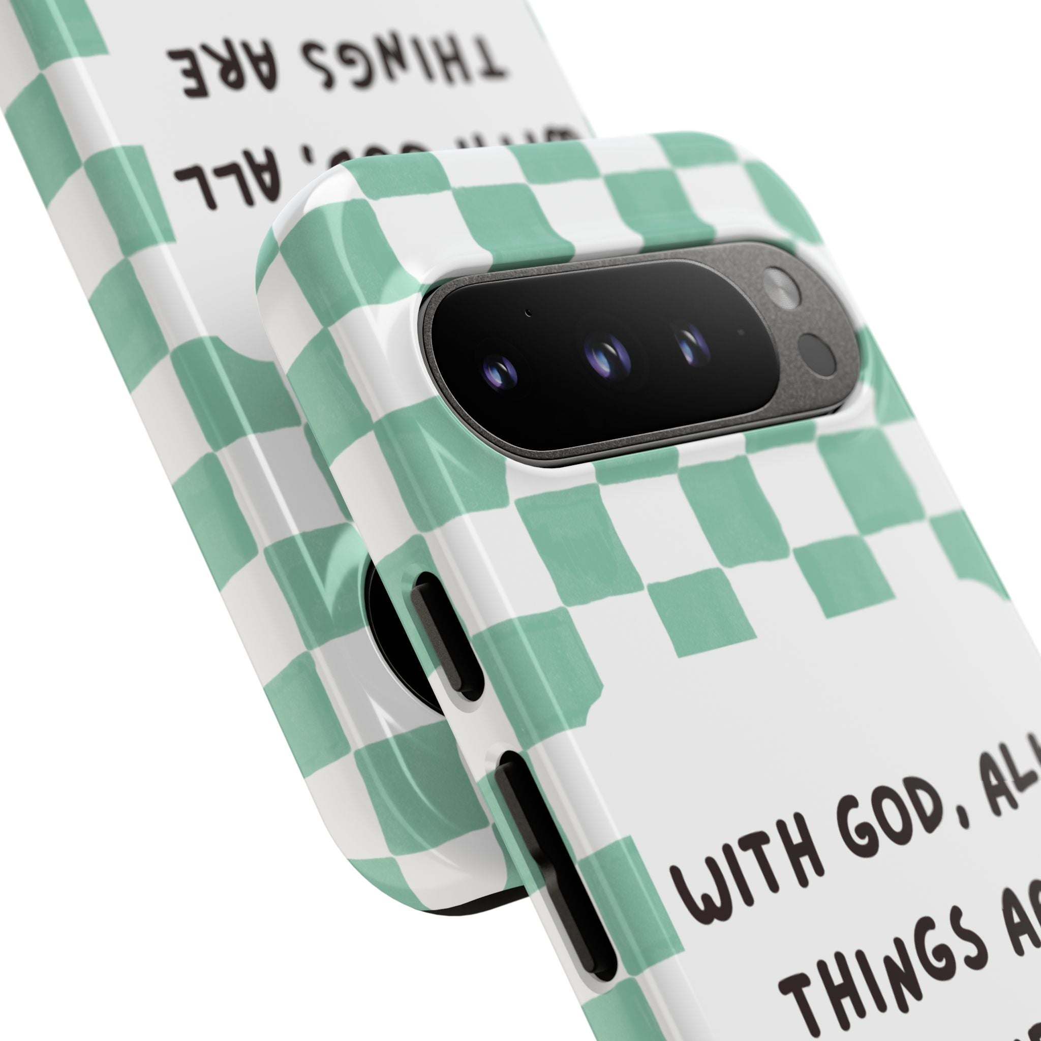 "With God, All Things Are Possible" Non MagSafe Phone Case