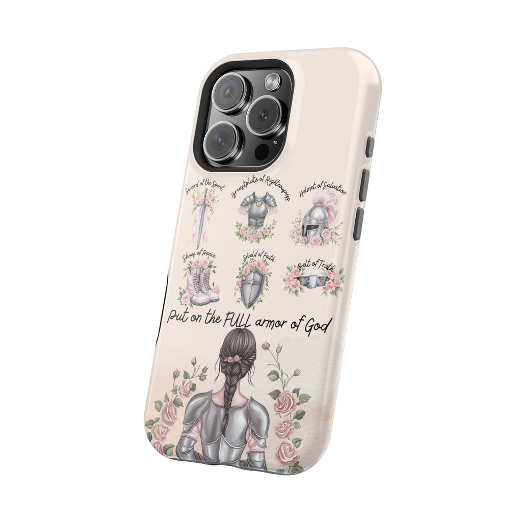 Armor of God Phone Case (dark hair, light skinned woman)