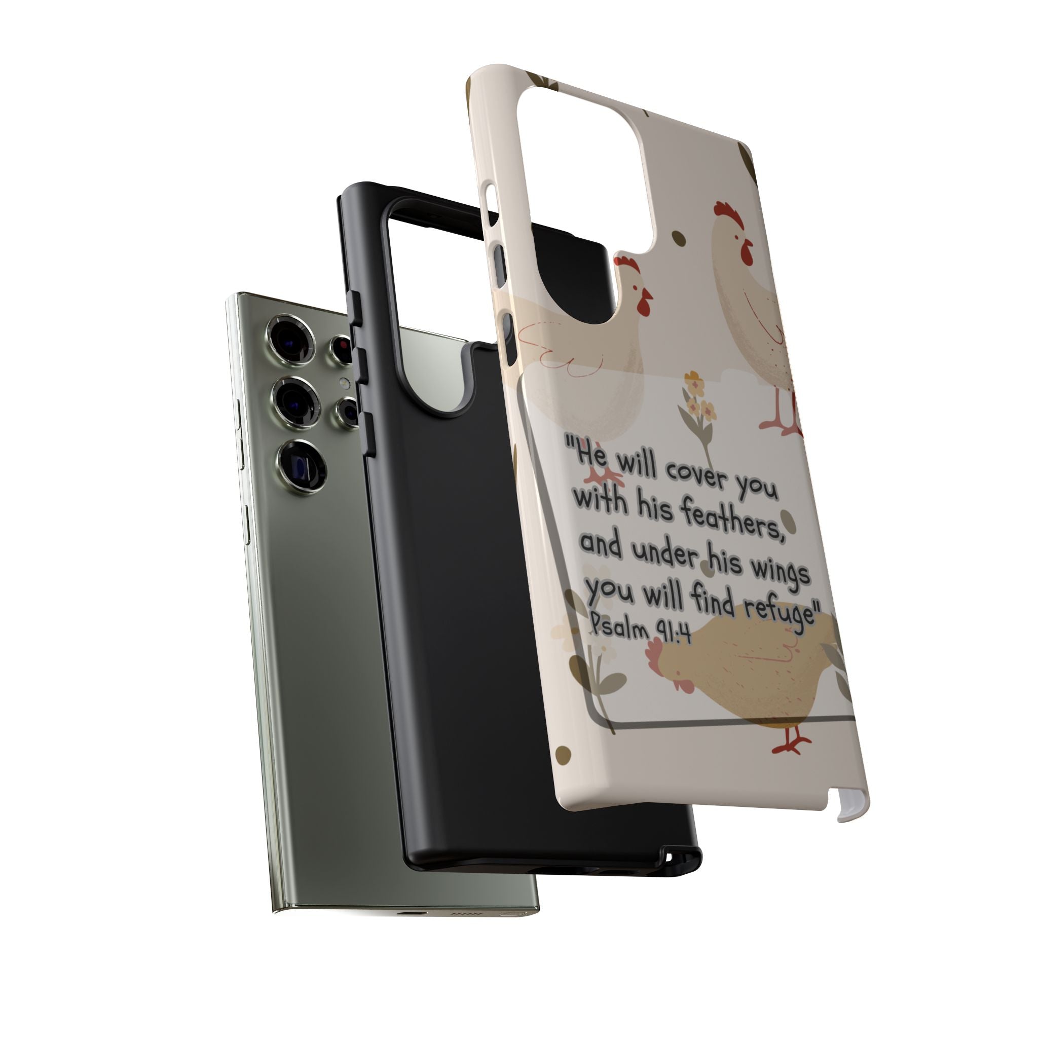 Psalm 91:4 Chicken Phone Case