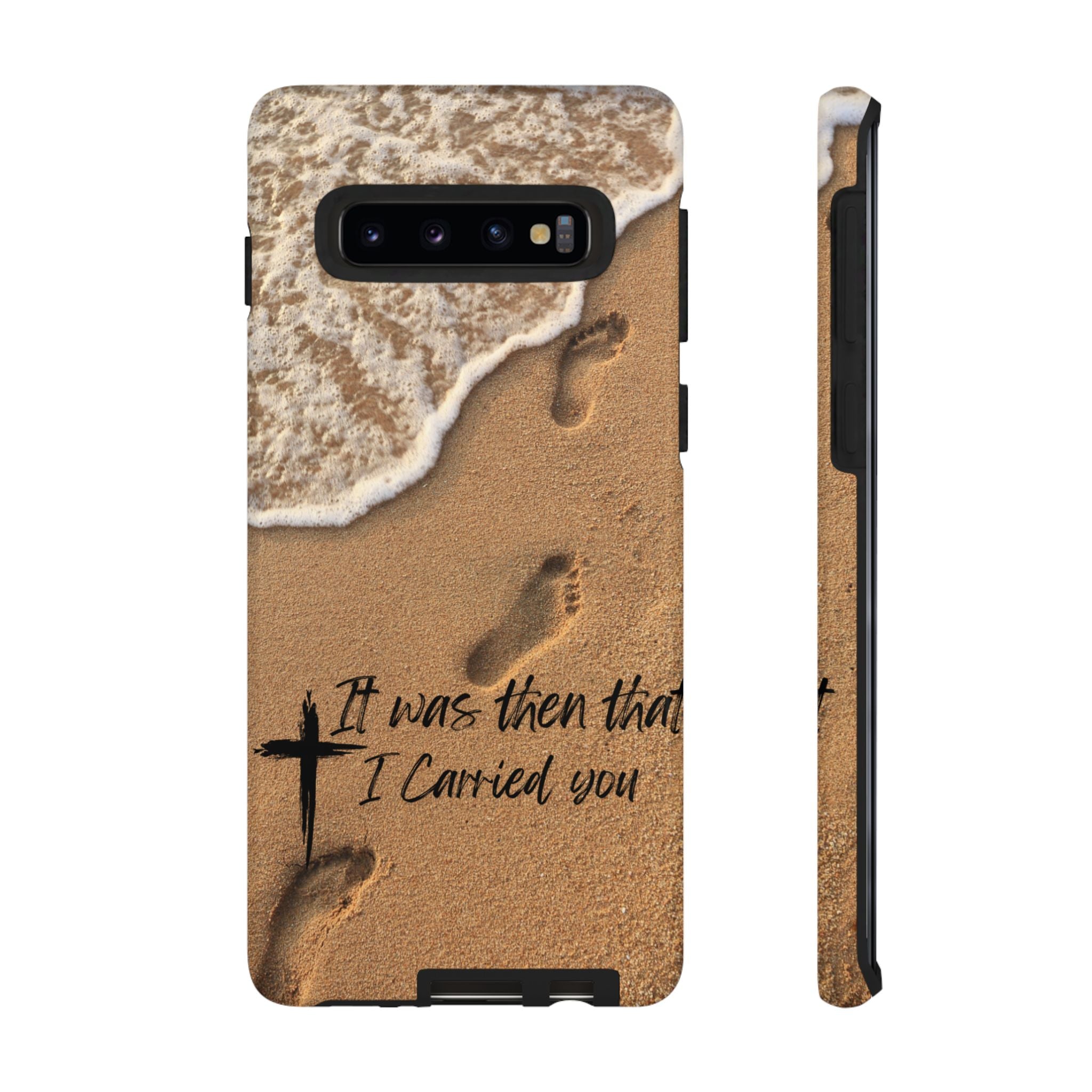 Footprints in the sand phone case