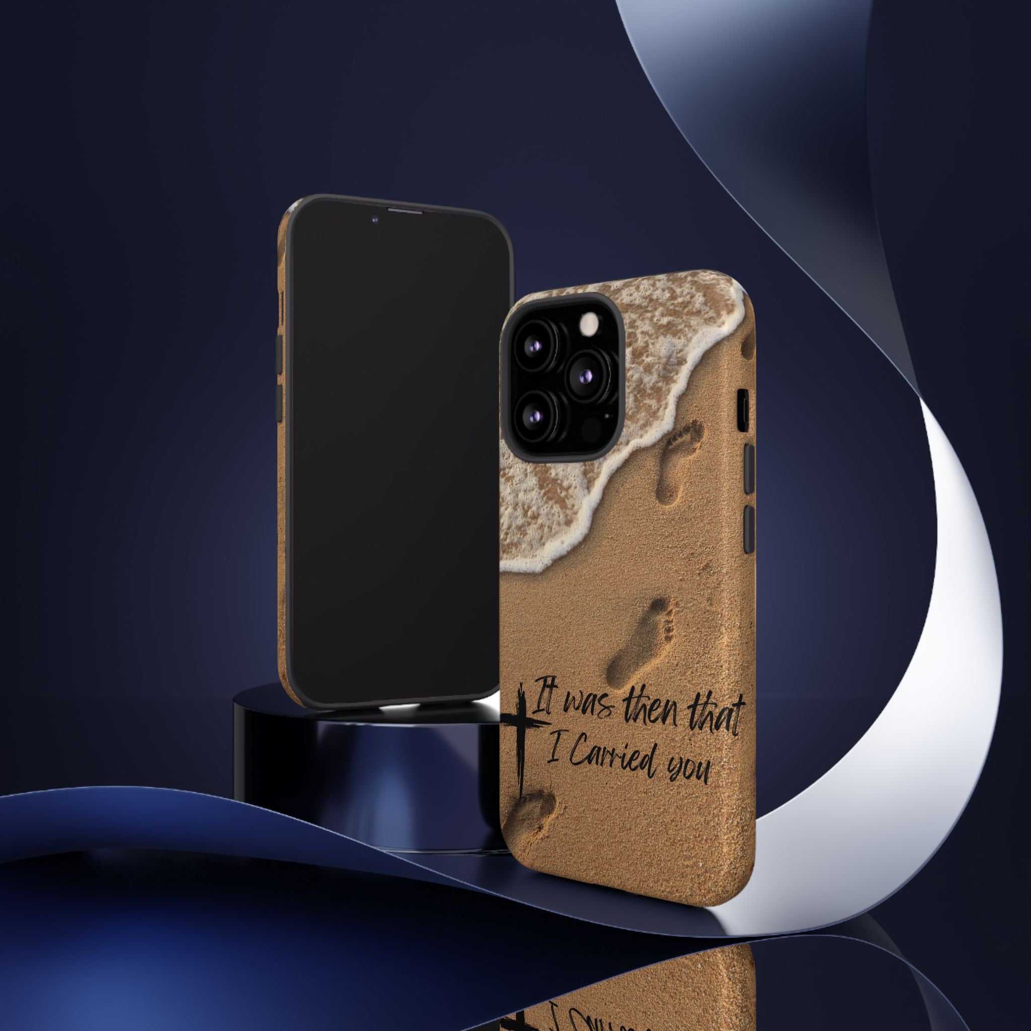 Footprints in the sand phone case