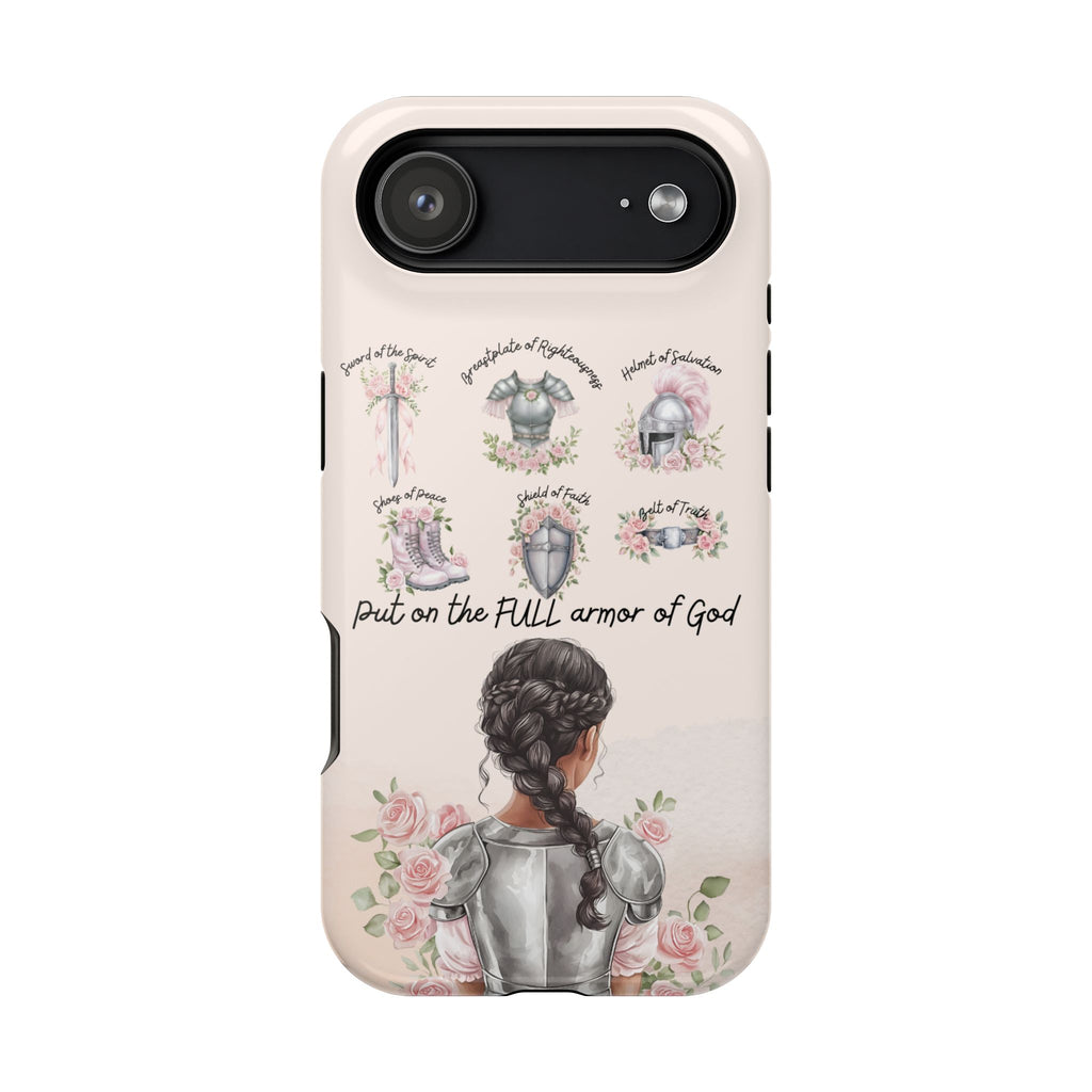 Armor of God (Dark haired woman) phone case