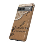Footprints in the sand phone case