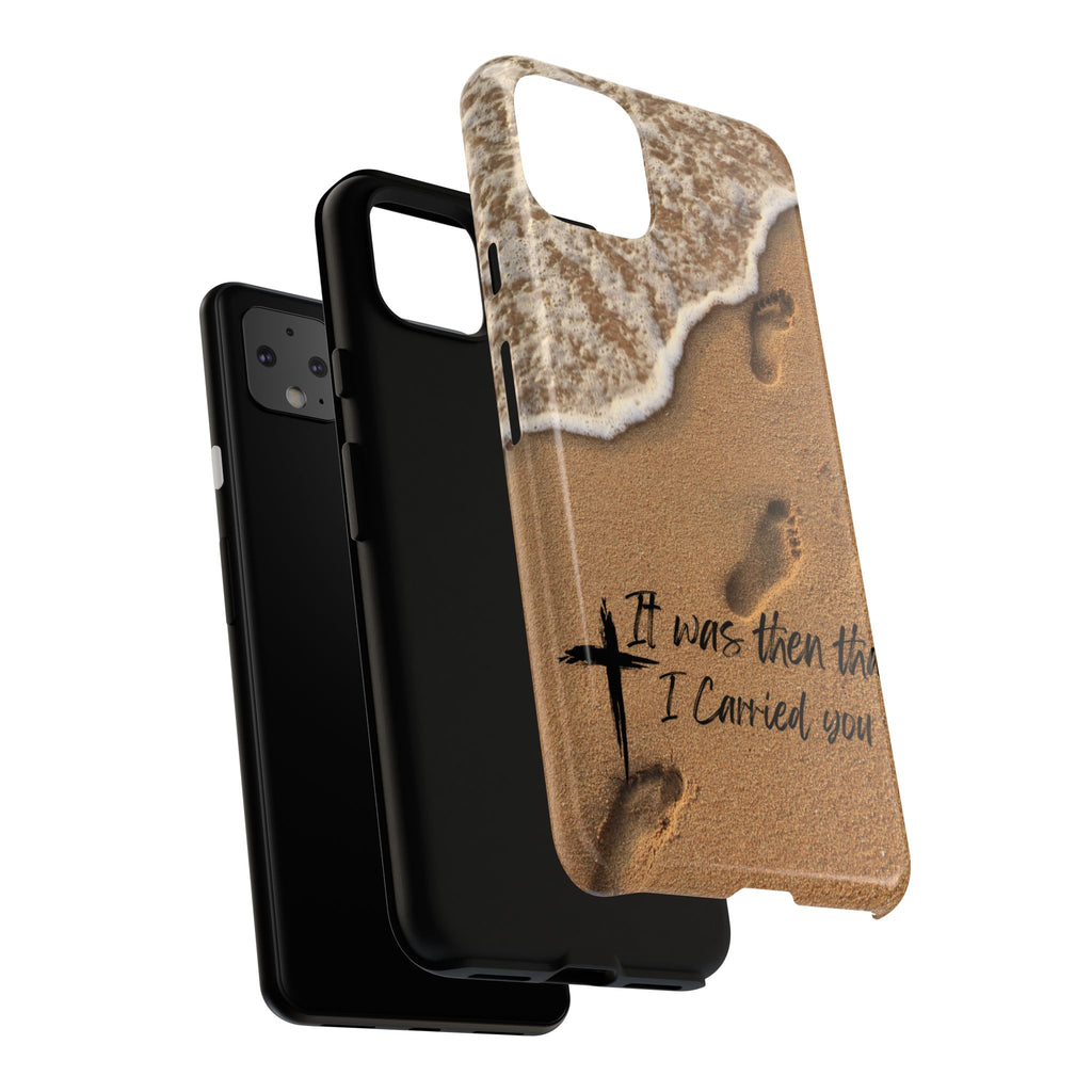 Footprints in the sand phone case